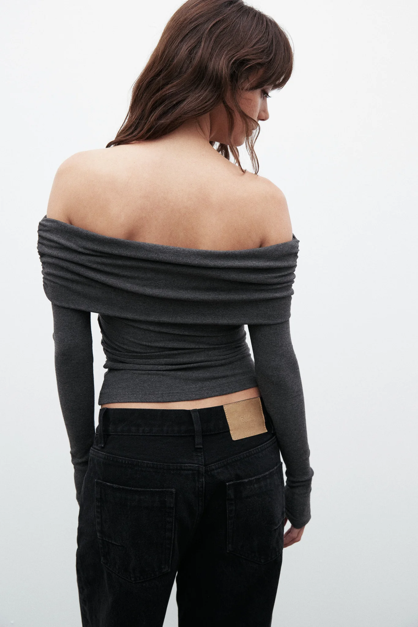 ALESSANDRA TOP - DARK HEATHER GREY - Image 4