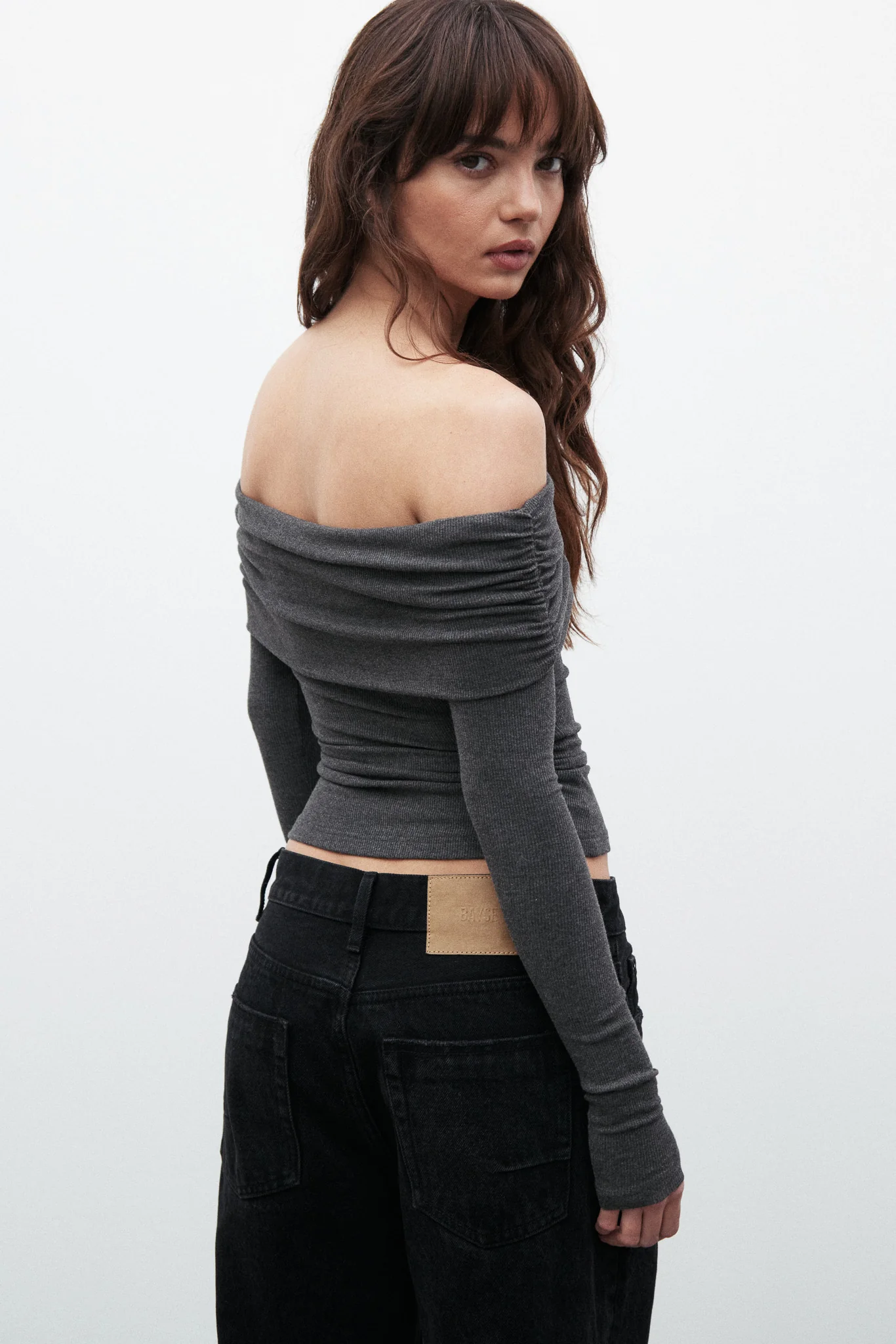 ALESSANDRA TOP - DARK HEATHER GREY - Image 5