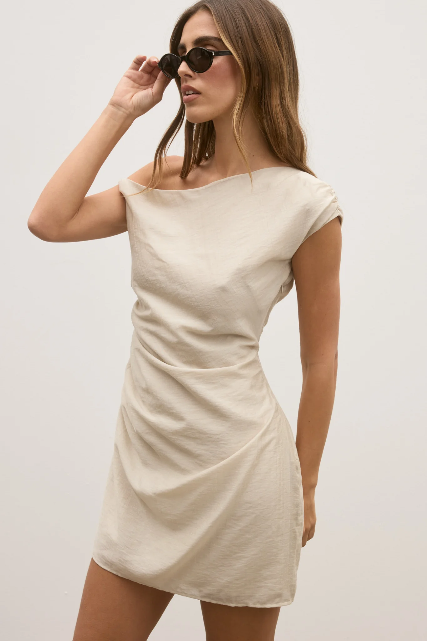 AMAYA MINI DRESS - SAND - Image 4