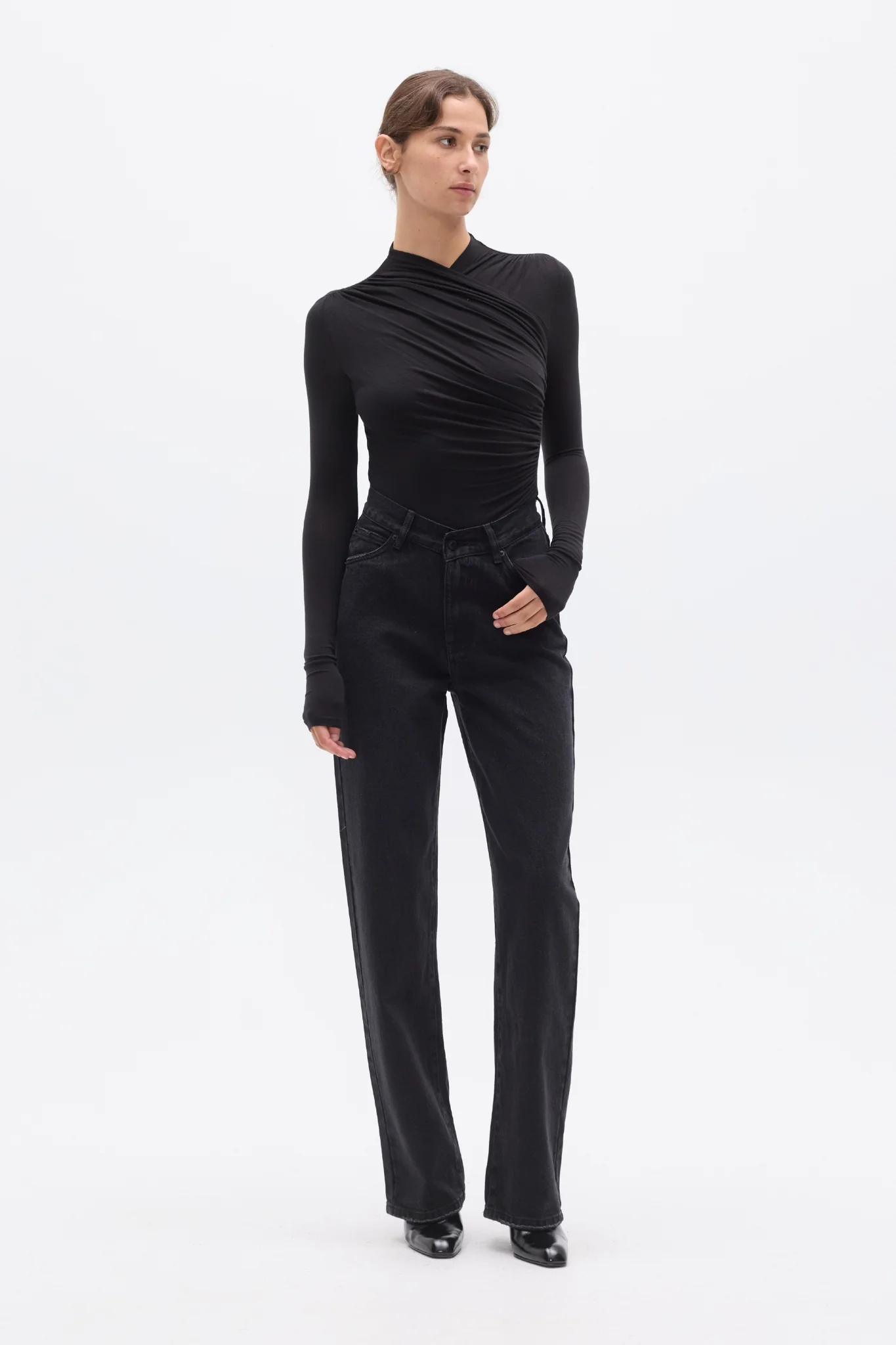AMRITA LONG SLEEVE TOP - SHADOW