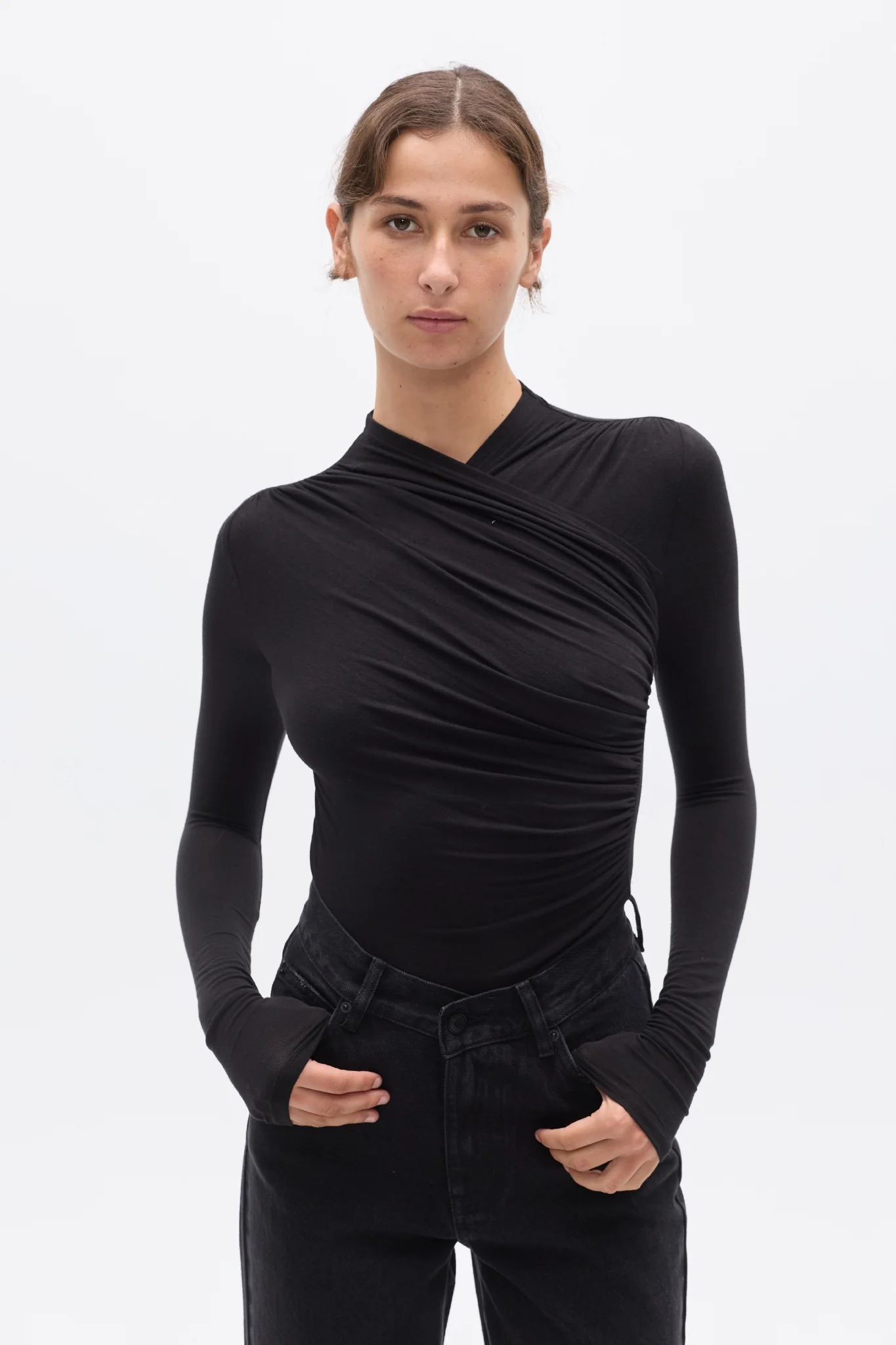 AMRITA LONG SLEEVE TOP - SHADOW - Image 2