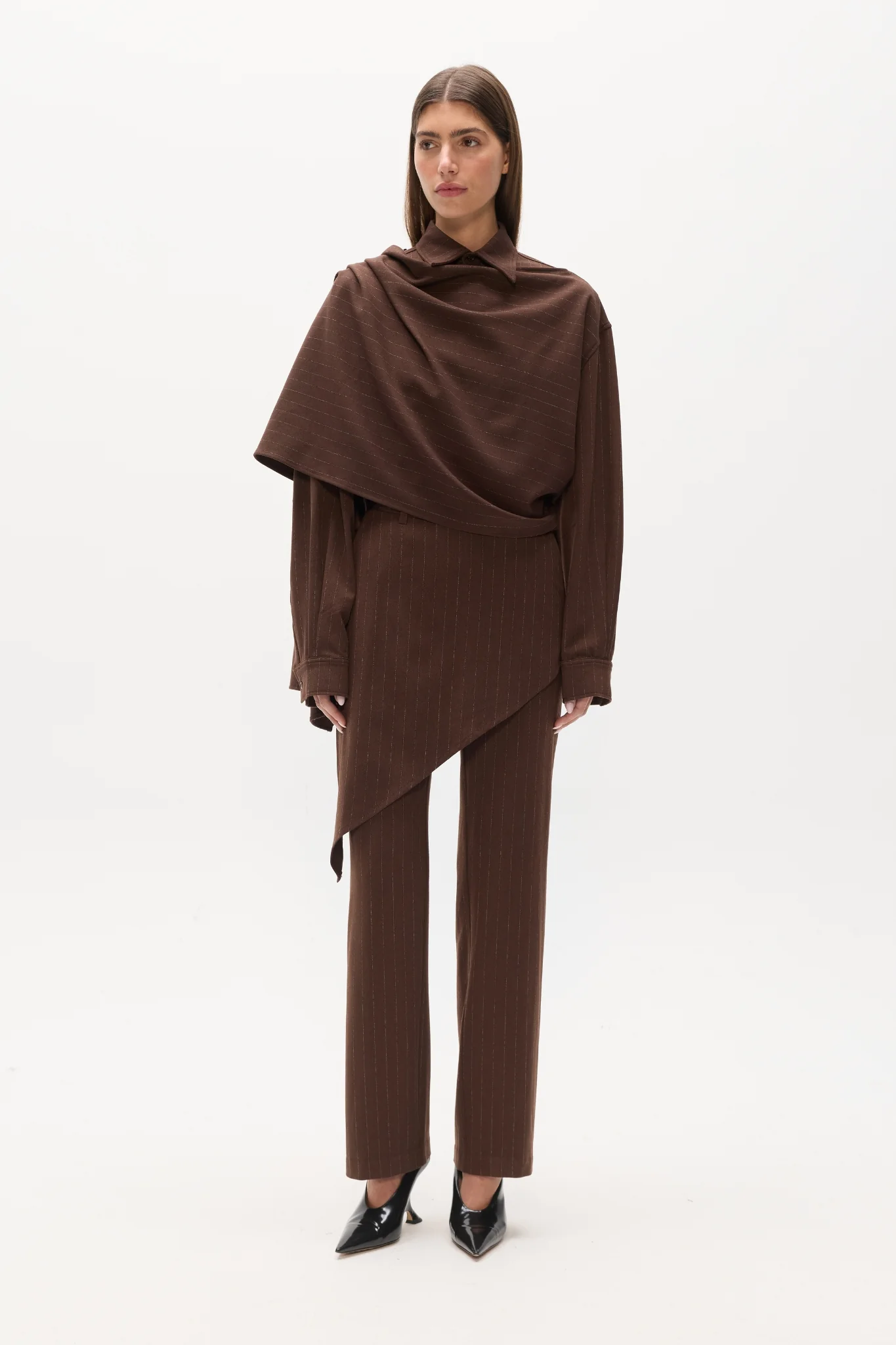 BLAISE PANT - BROWN PINSTRIPE - Image 3