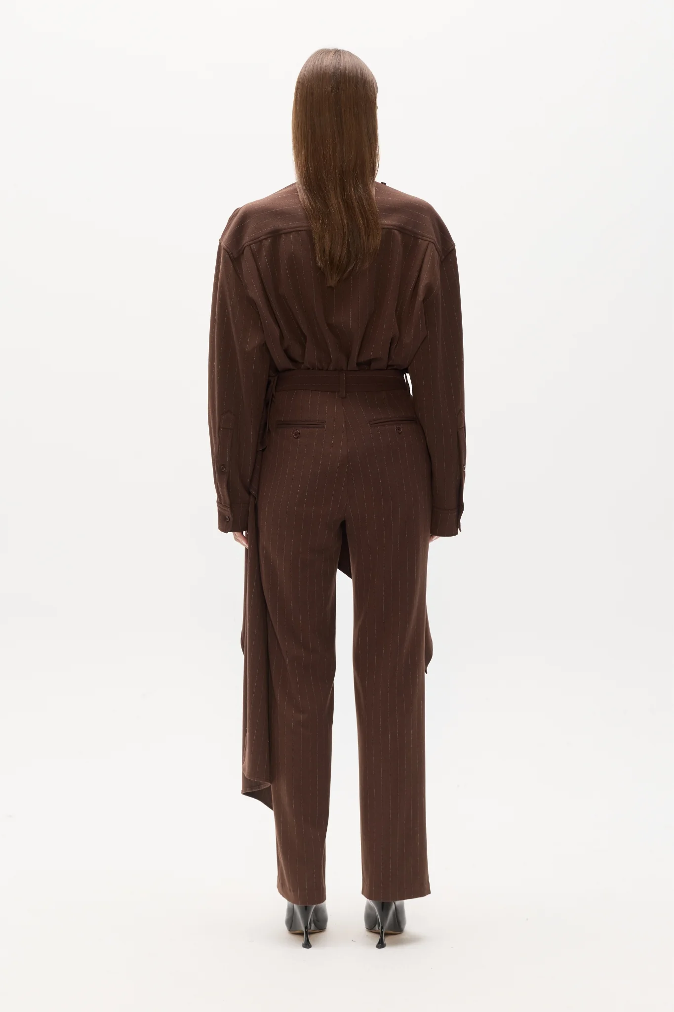BLAISE PANT - BROWN PINSTRIPE - Image 5