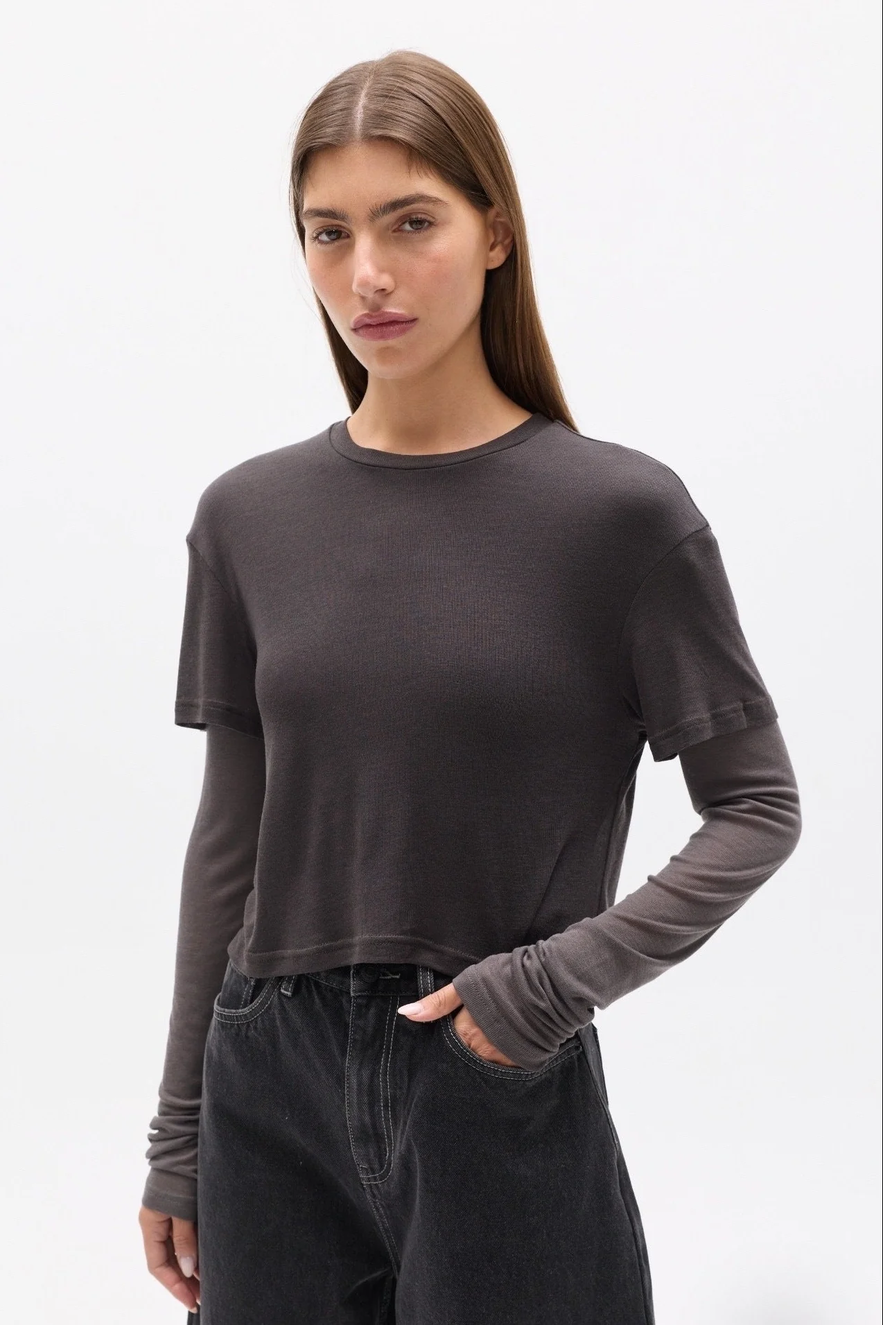 CALENIA TOP - DARK GREY - Image 2