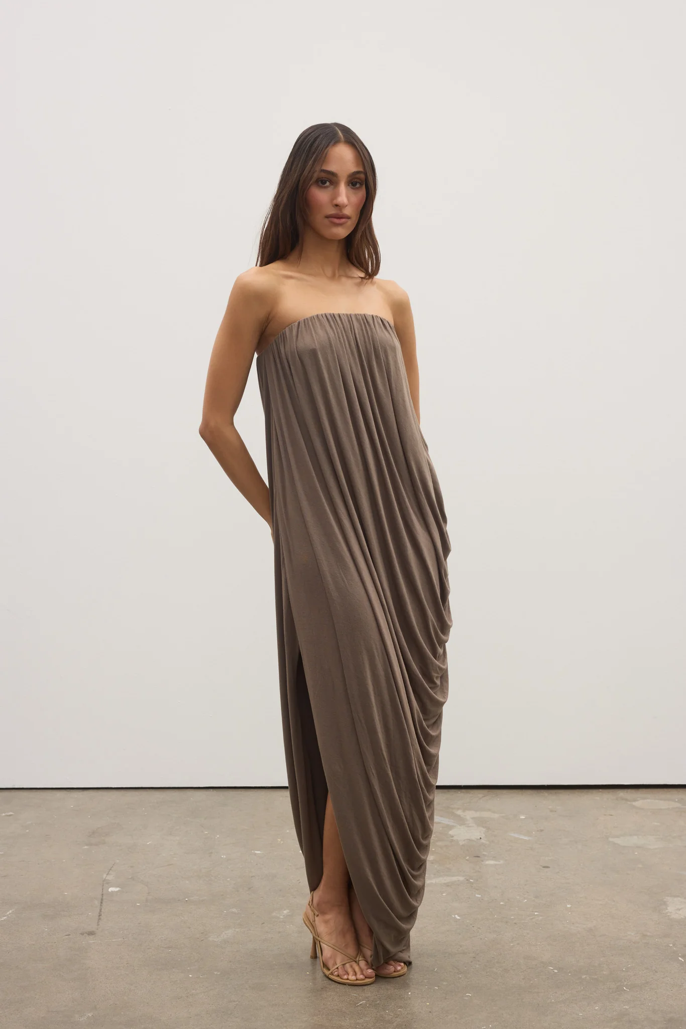 CALLISTA MAXI DRESS - MINK - Image 2
