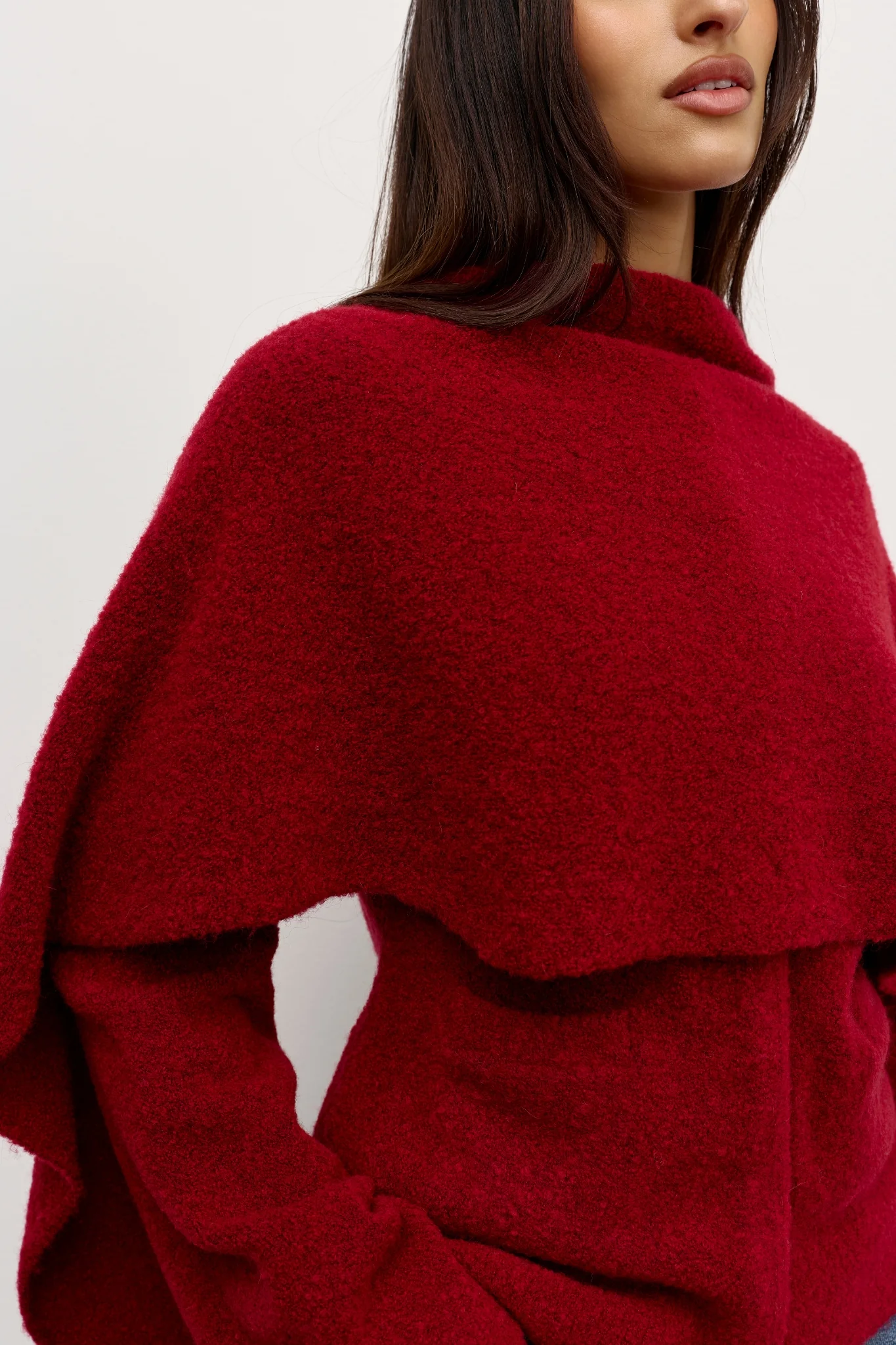 CAPE SCARF - RED - Image 4