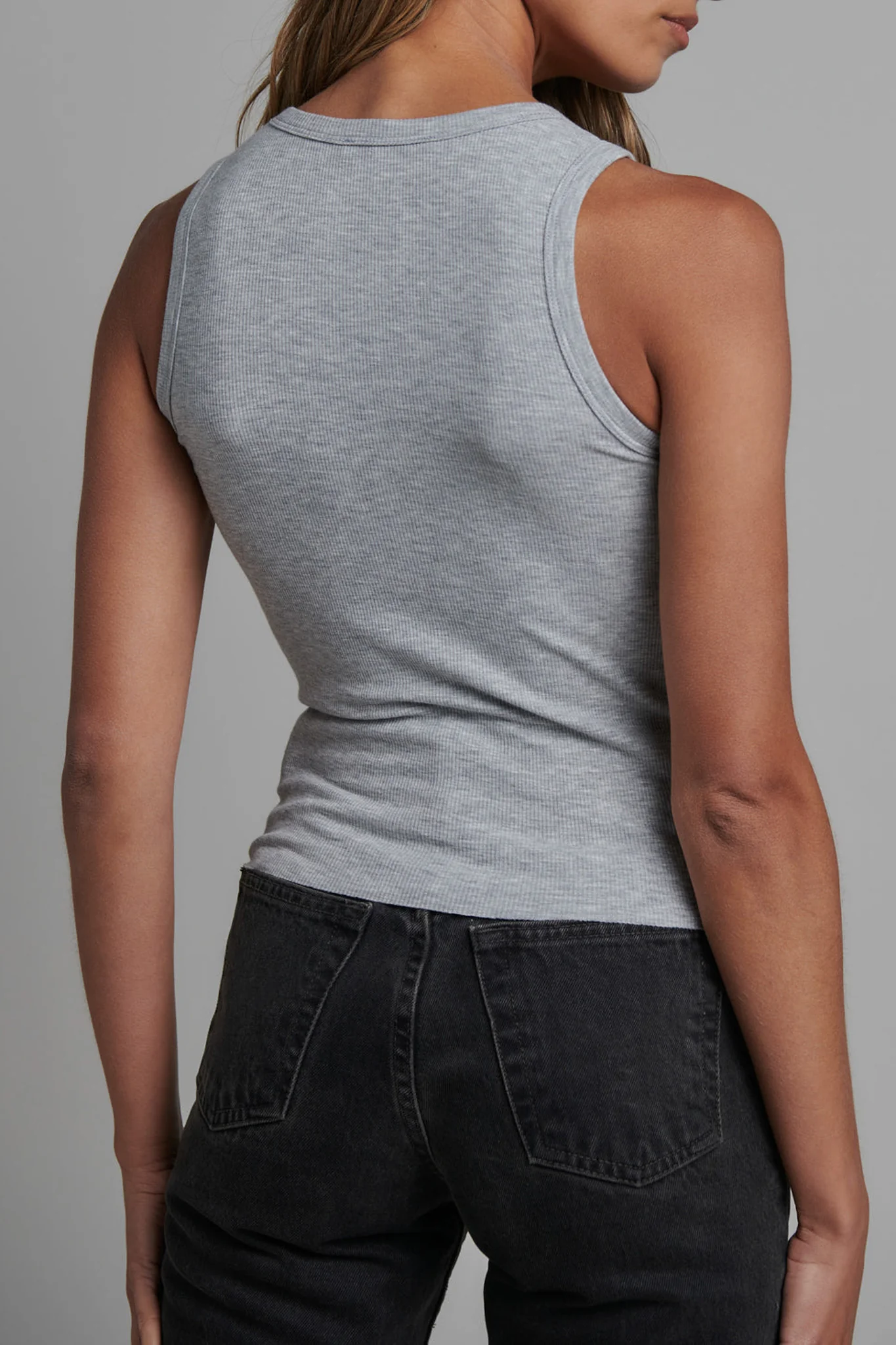 CASSIA TANK - GREY MARLE - Image 3