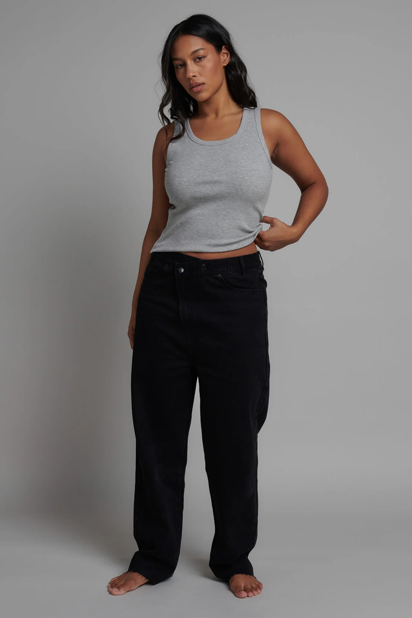 CASSIA TANK - GREY MARLE - Image 5