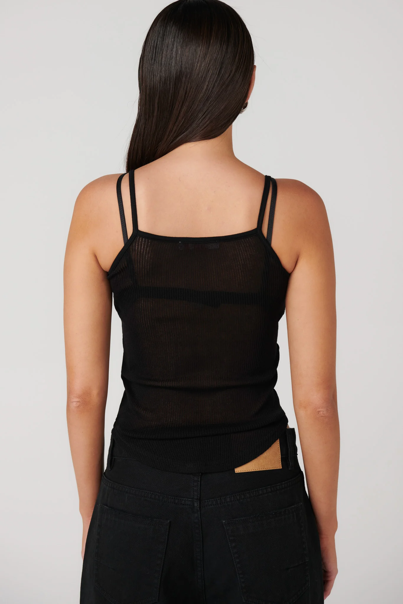 DATON SINGLET TOP - BLACK - Image 2