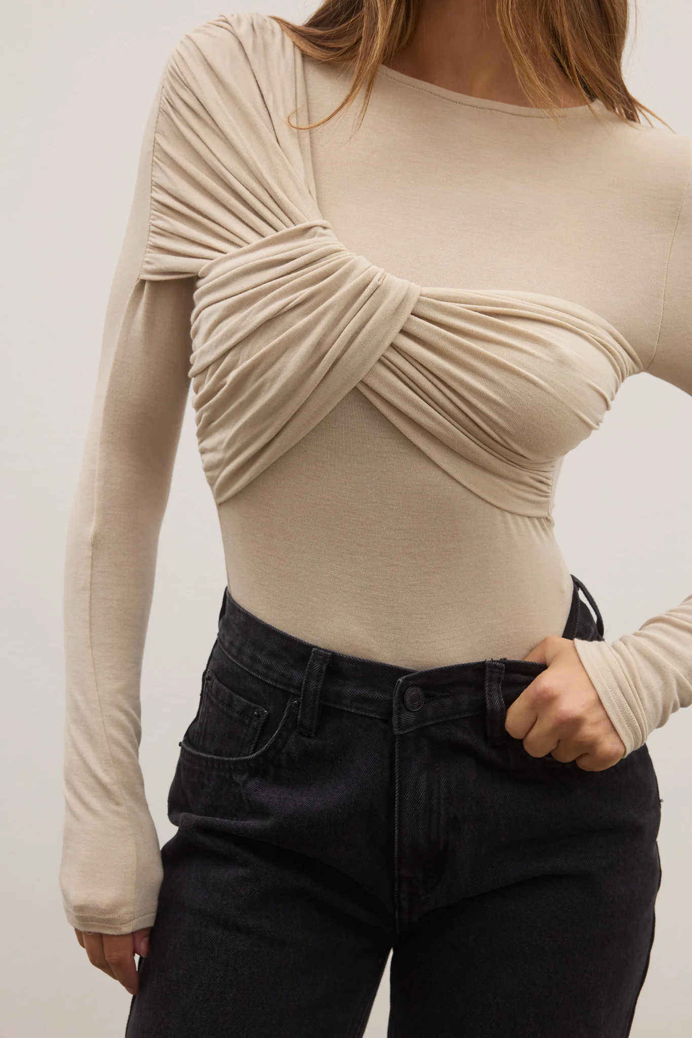EDIE BODYSUIT - ALMOND - Image 3