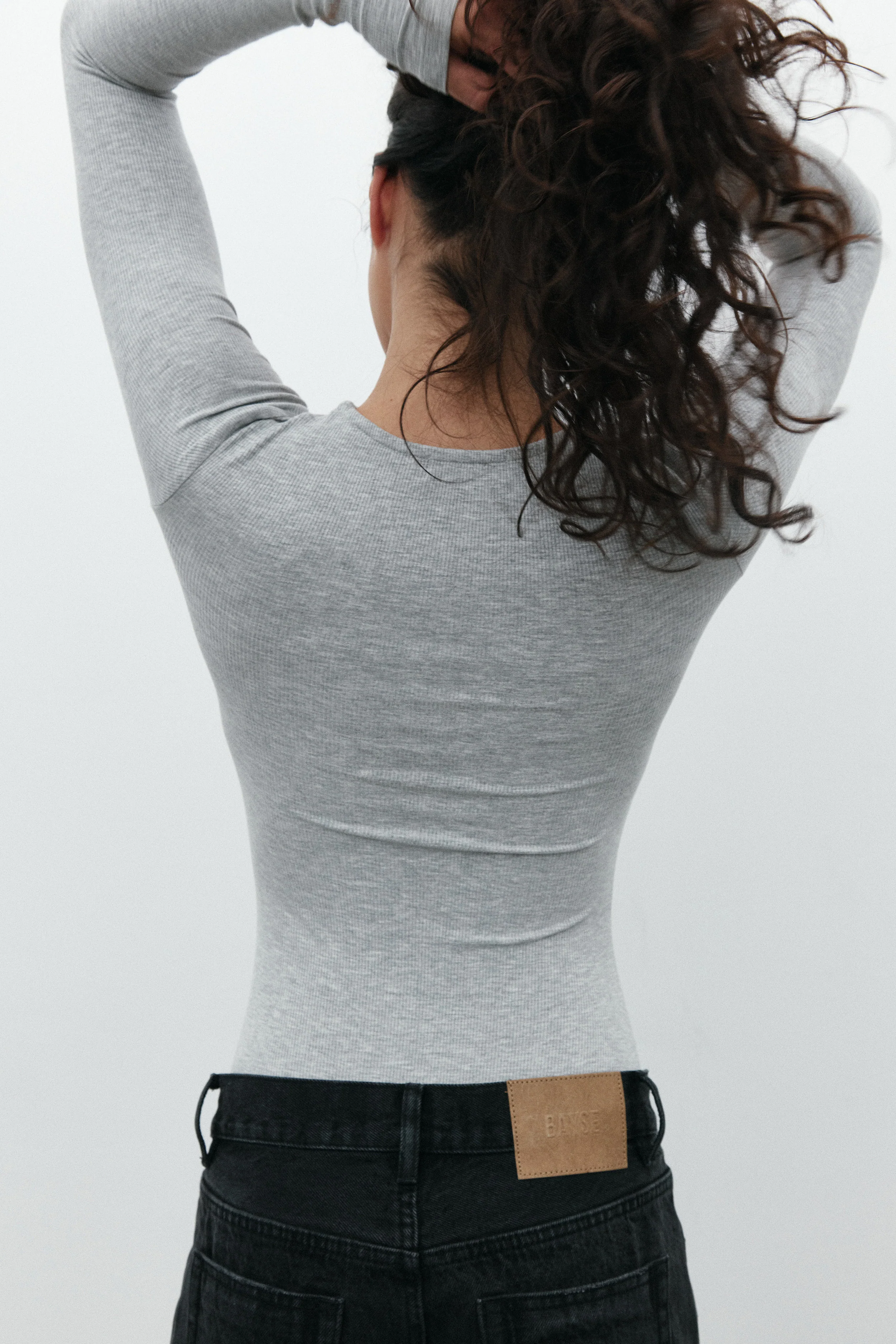 ELISE BODYSUIT - GREY MARLE - Image 2