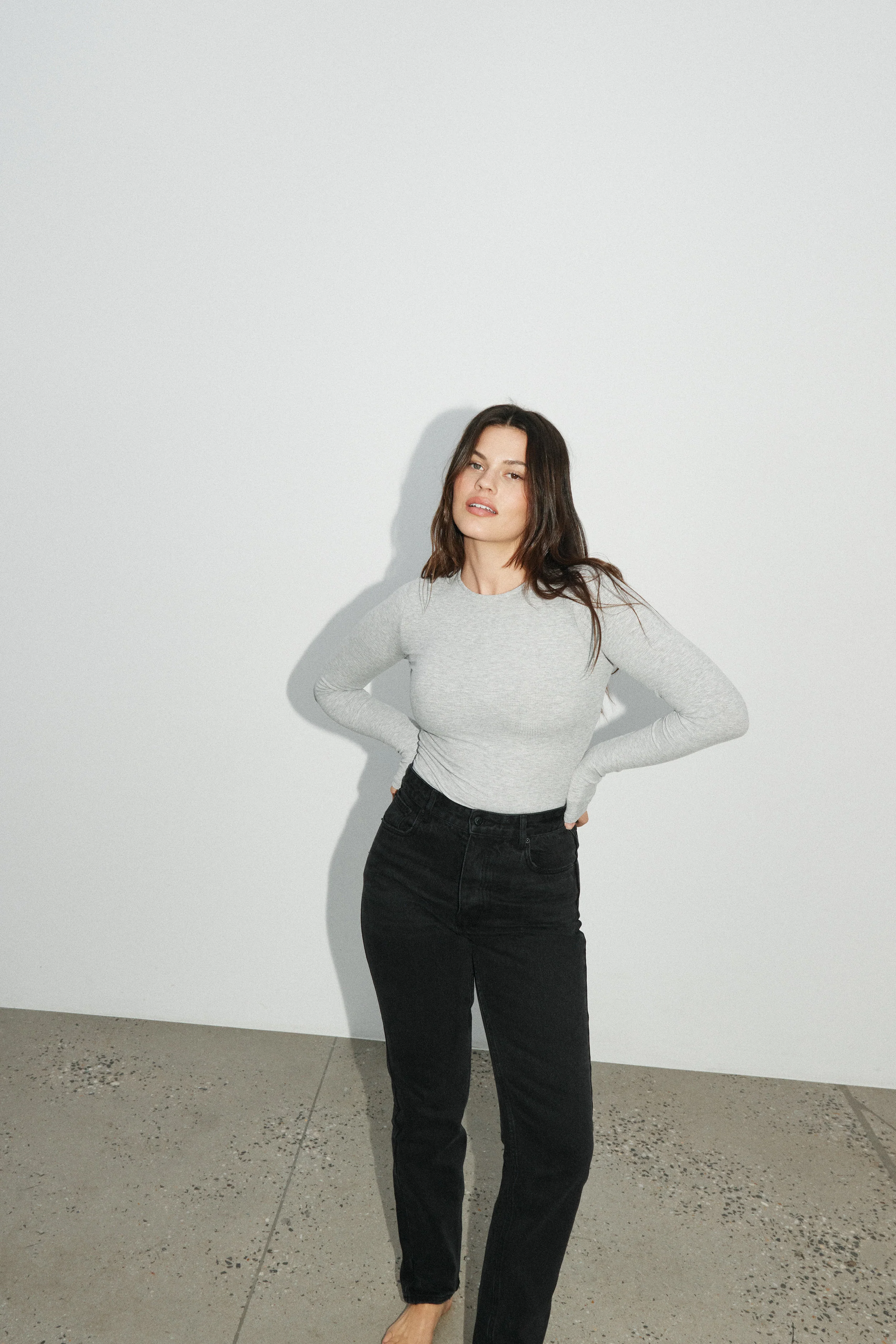 ELISE BODYSUIT - GREY MARLE - Image 5