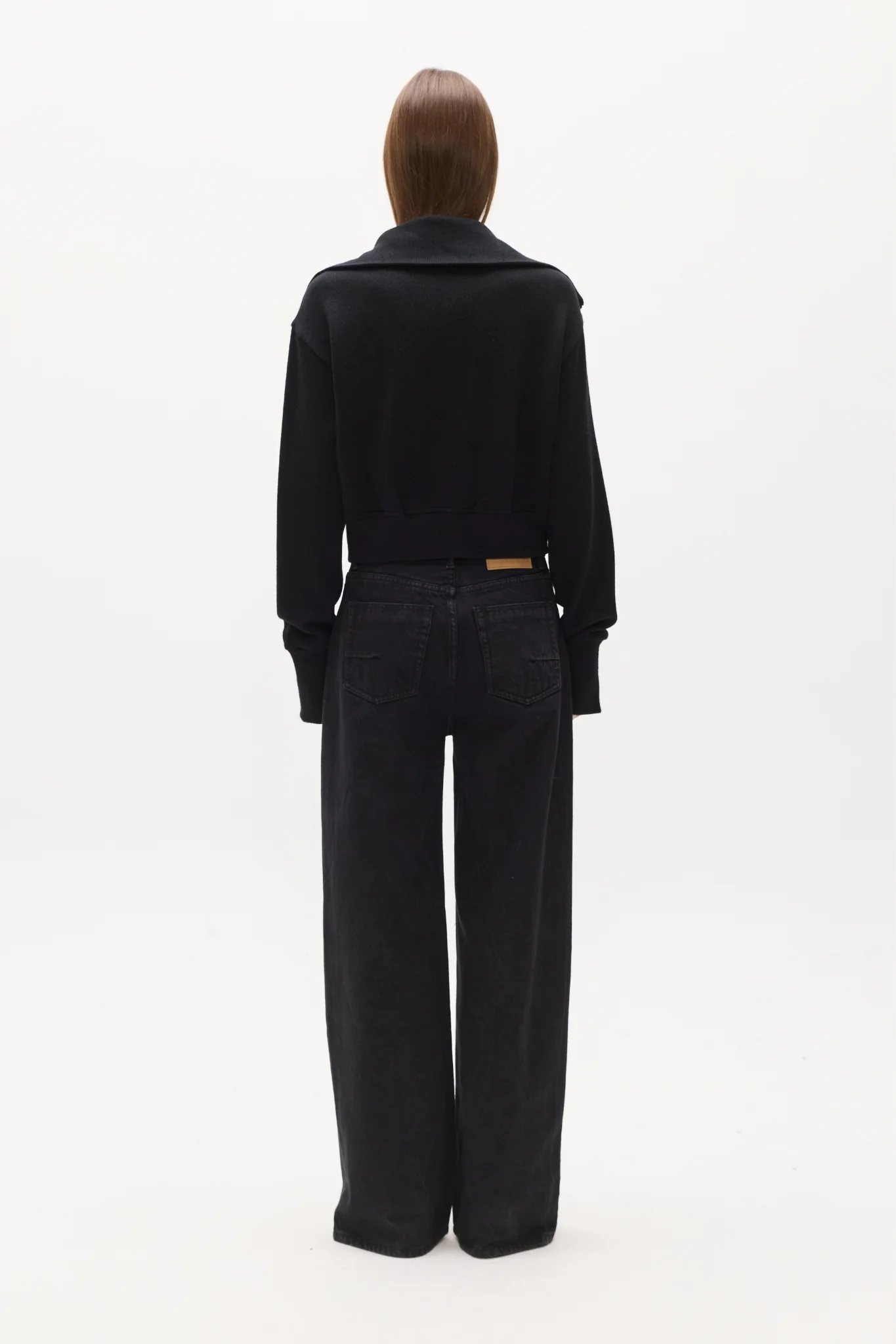 FLORENCE KNIT ZIP THROUGH - BLACK - Image 5