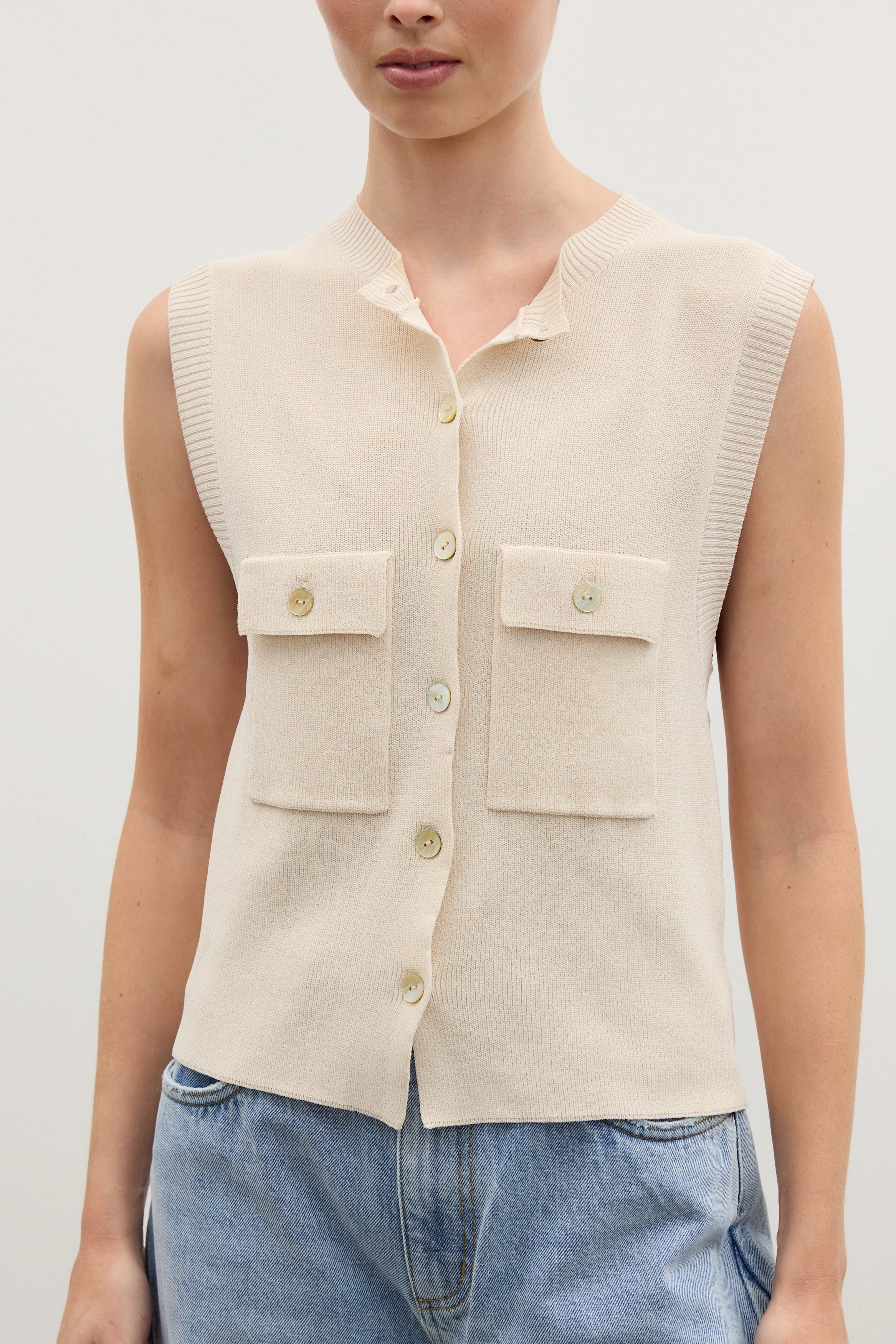 FREYA VEST - IVORY - Image 3