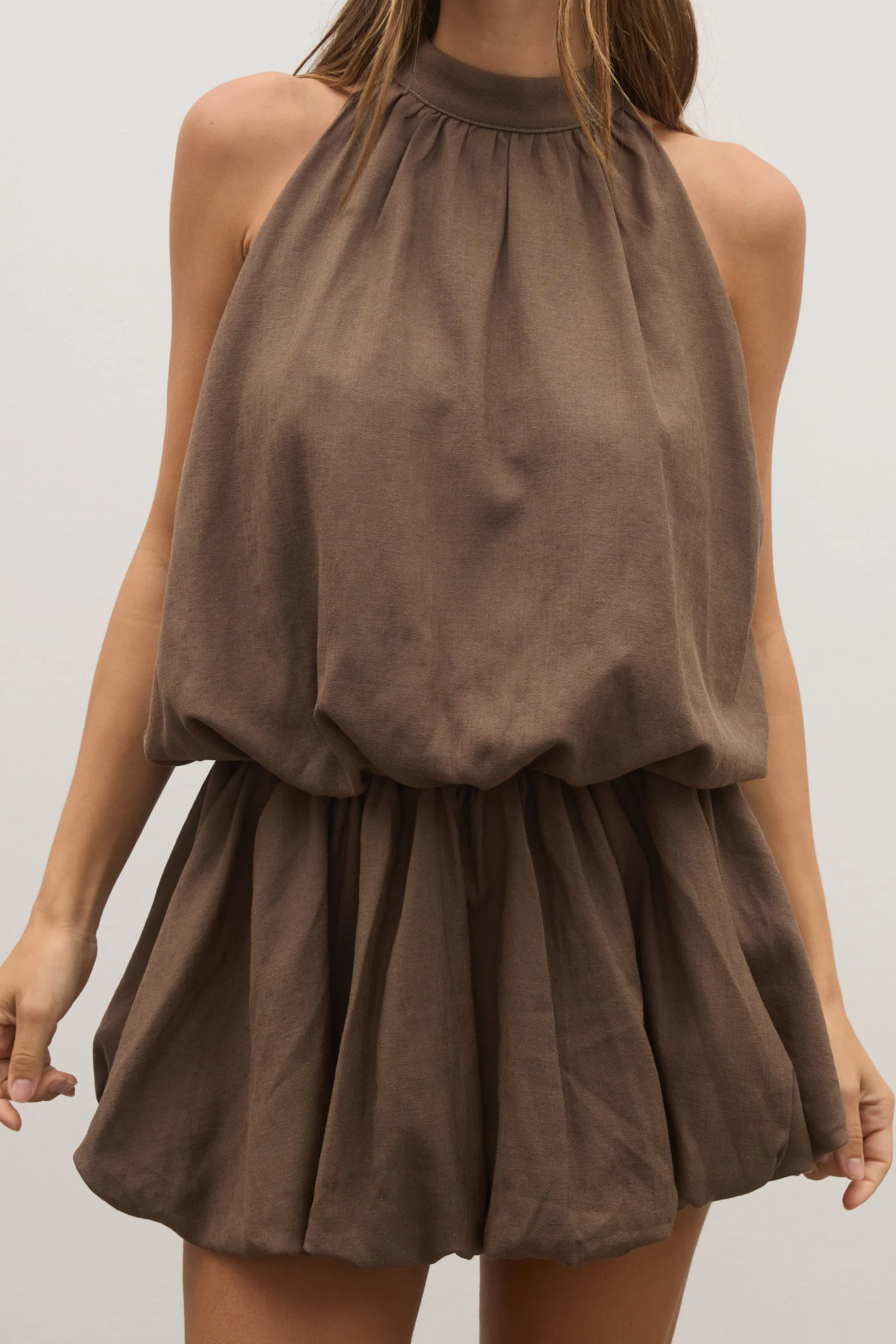 GENEVIEVE DRESS - CHOCOLATE - Image 2