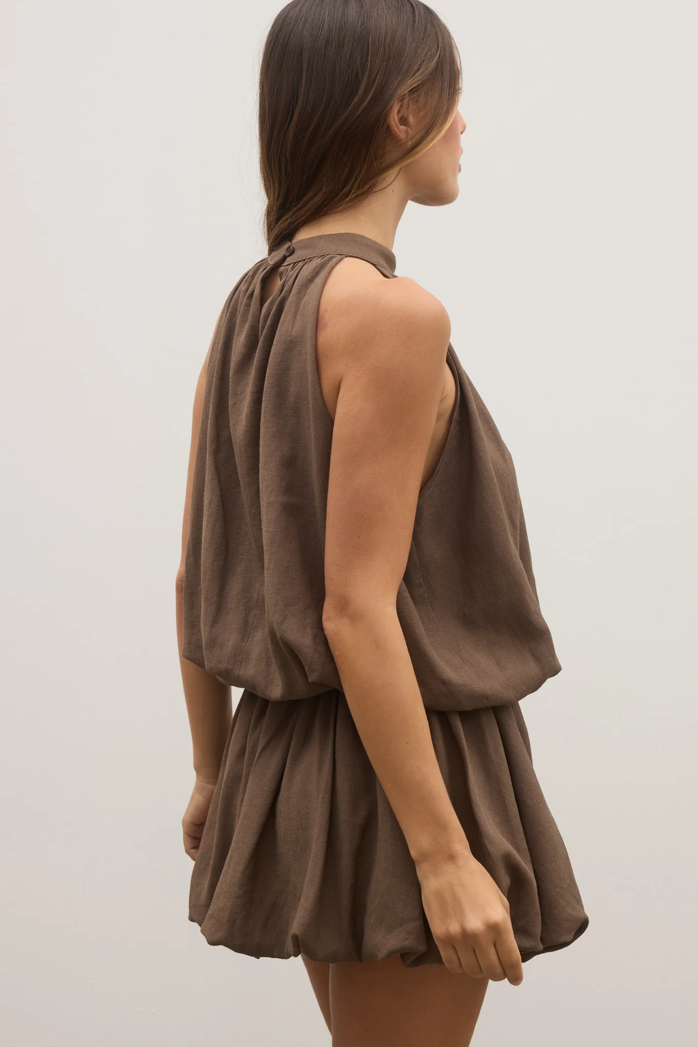 GENEVIEVE DRESS - CHOCOLATE - Image 3