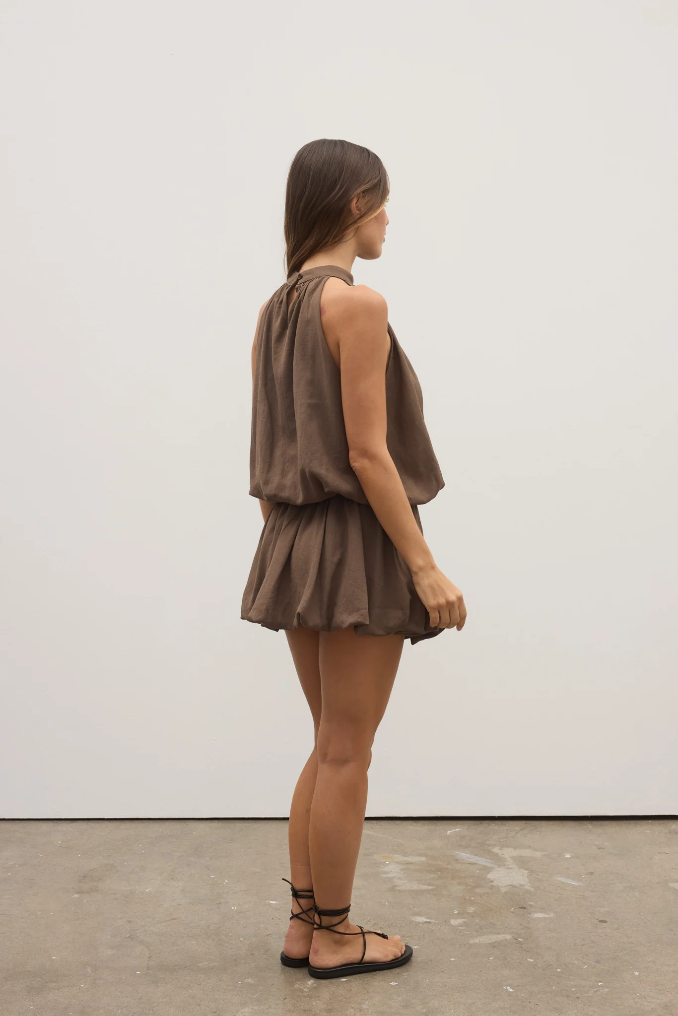 GENEVIEVE DRESS - CHOCOLATE - Image 4