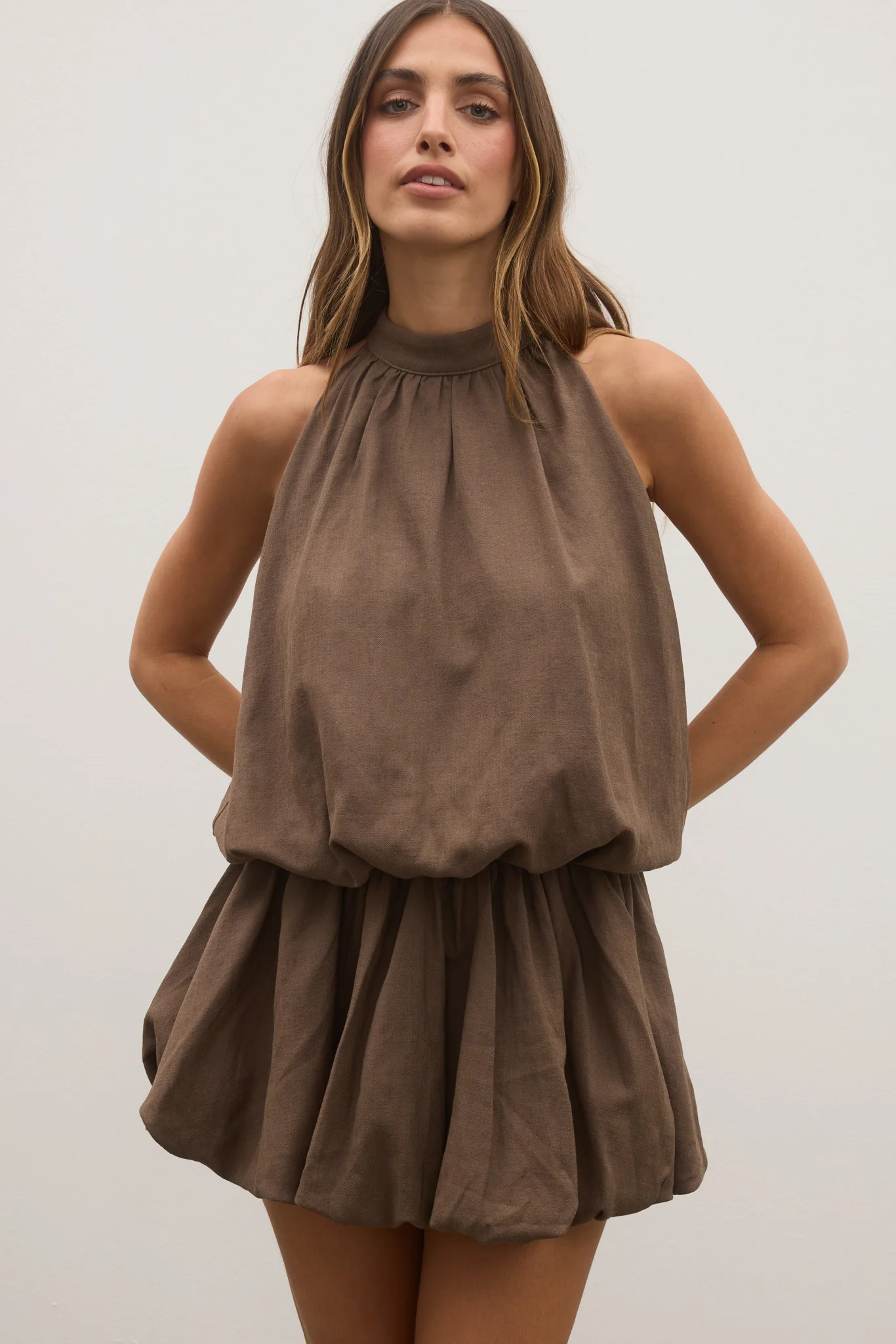 GENEVIEVE DRESS - CHOCOLATE - Image 5