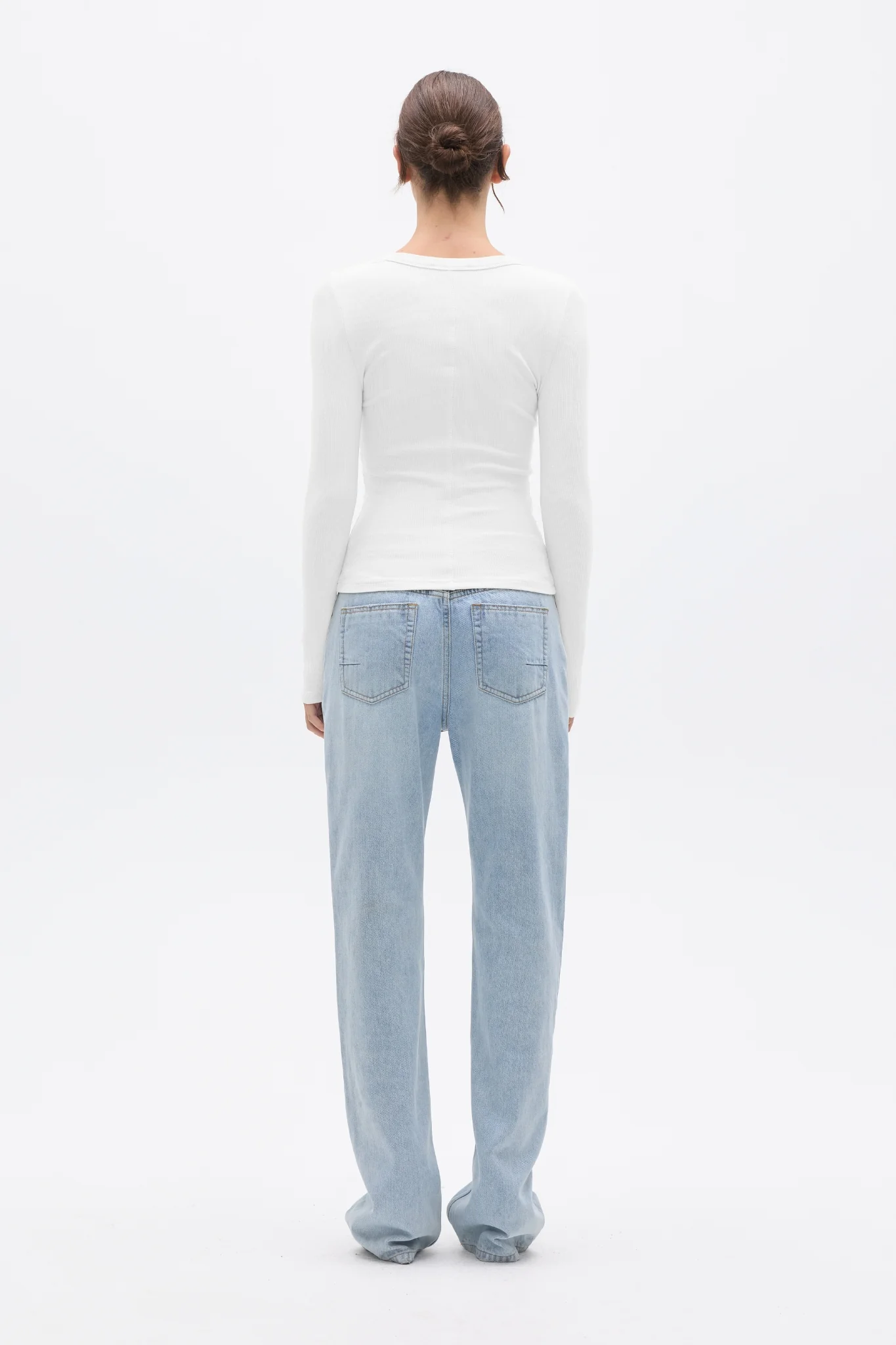 GRACE LONG SLEEVE TOP - WHITE - Image 4