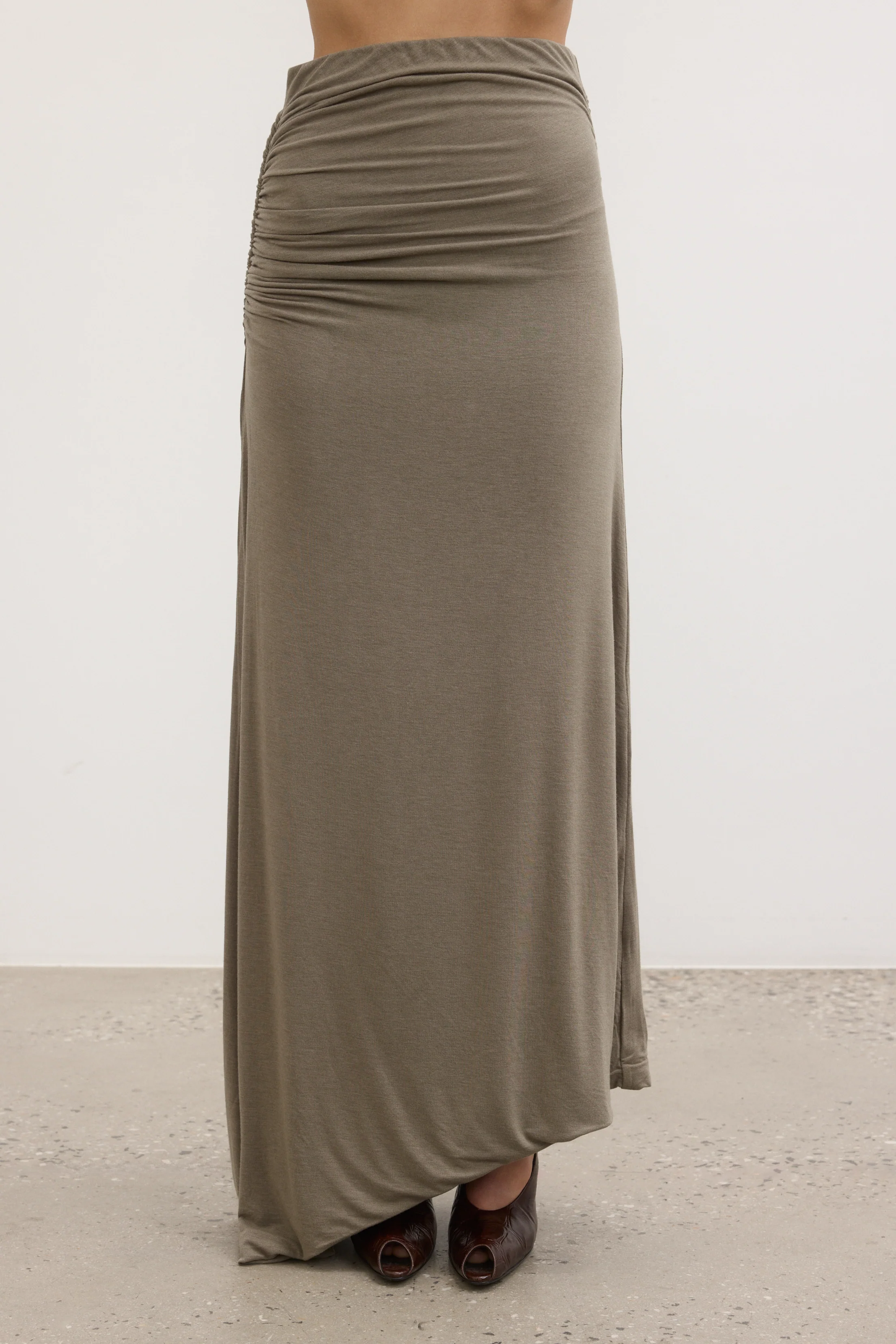 KALINA MAXI SKIRT - KHAKI - Image 2