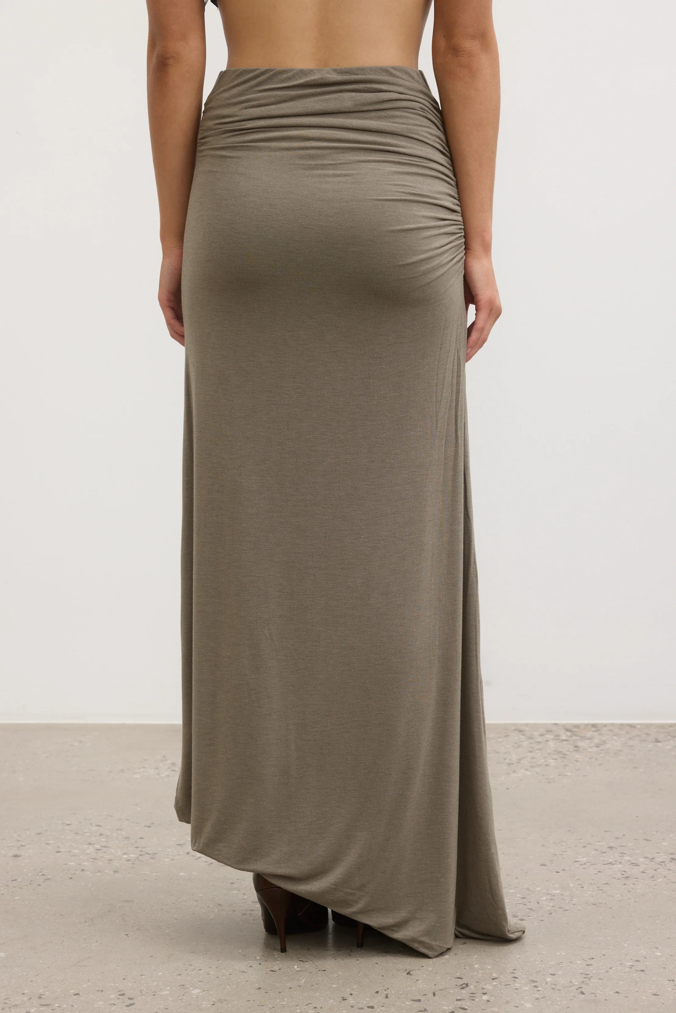 KALINA MAXI SKIRT - KHAKI - Image 4
