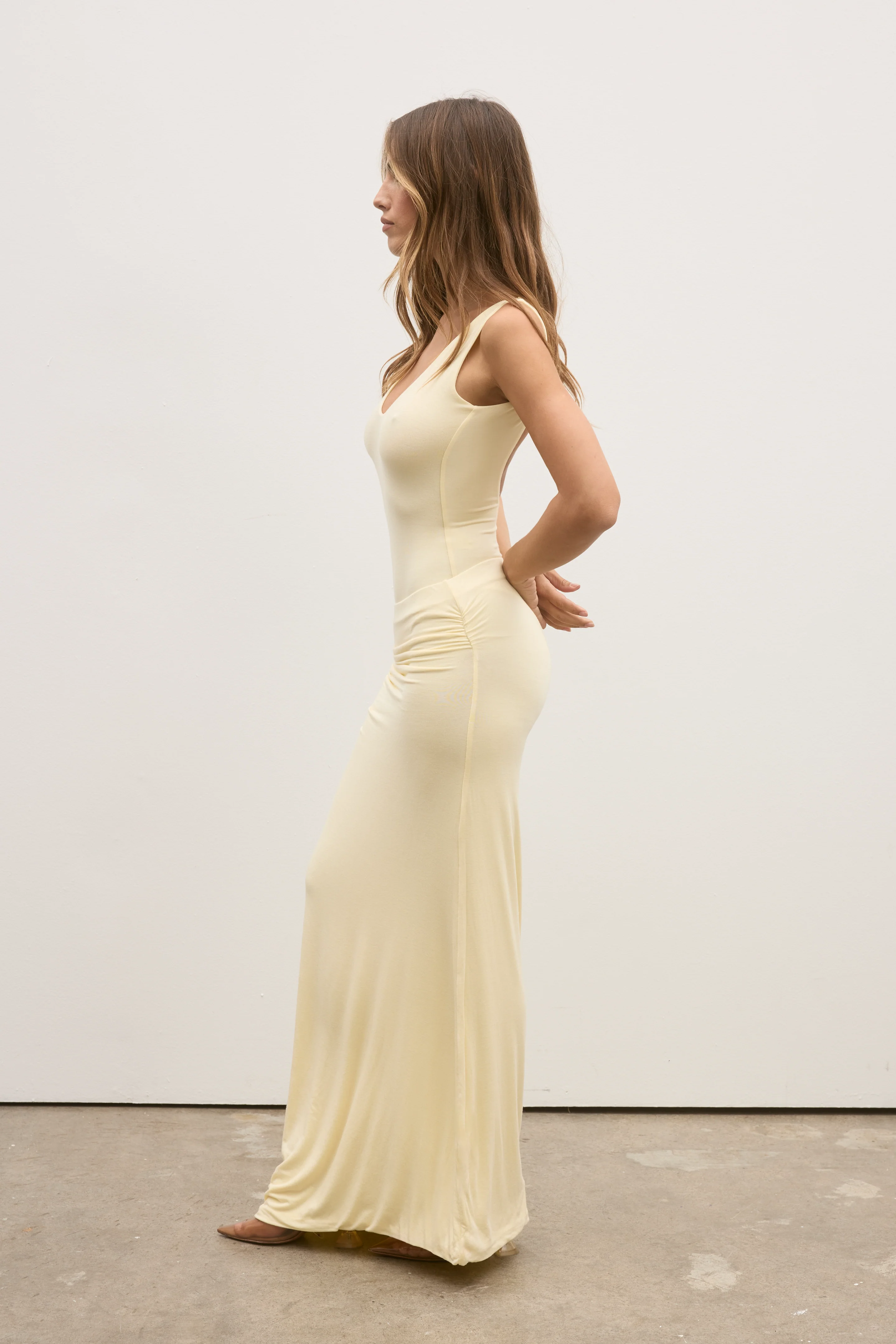 KALINA MAXI SKIRT - LEMON - Image 2