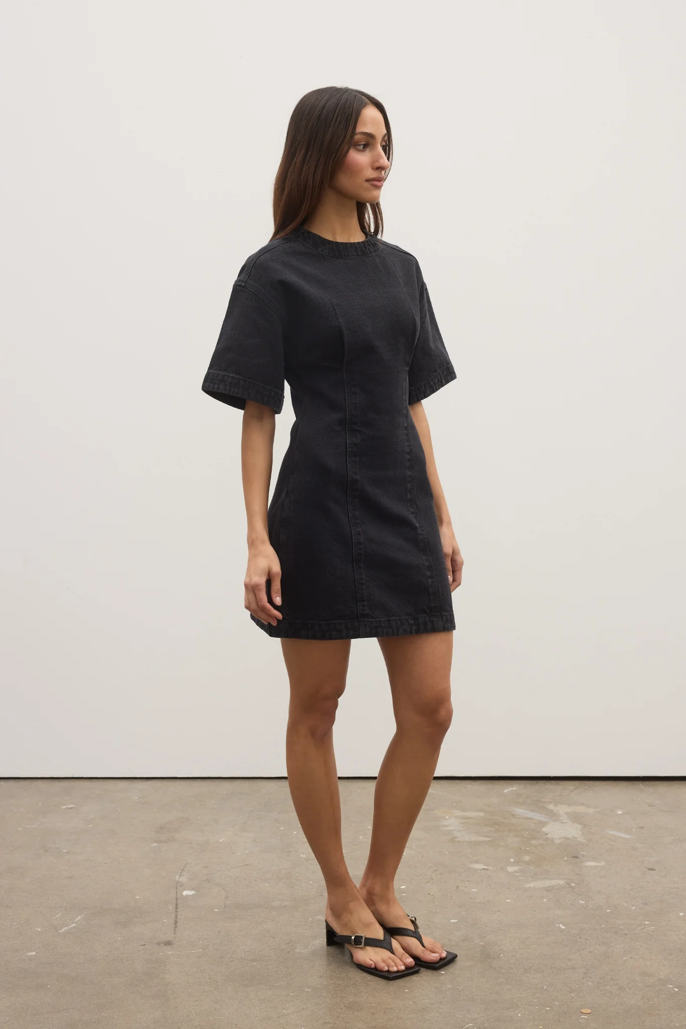 KATIA DENIM DRESS - BACKSTAGE BLACK - Image 3