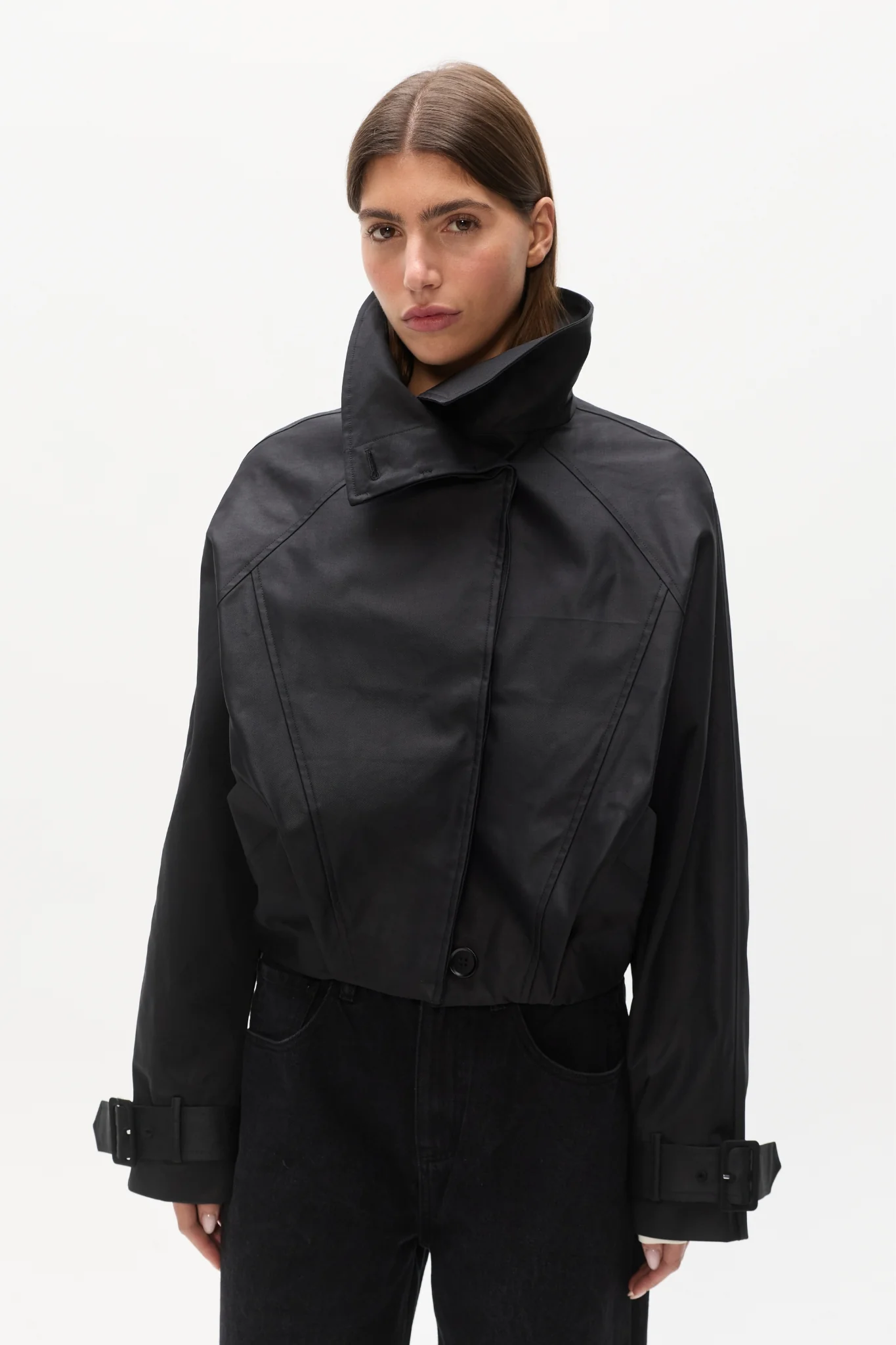 KOA CROPPED COAT - BLACK - Image 2