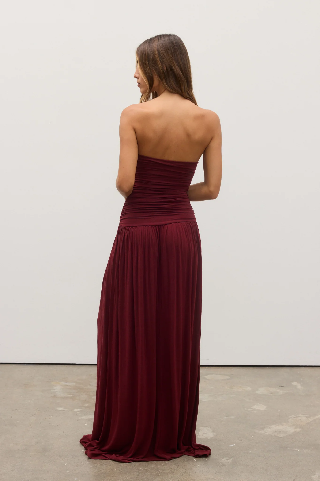 LEAH DRESS - WINE - Image 4