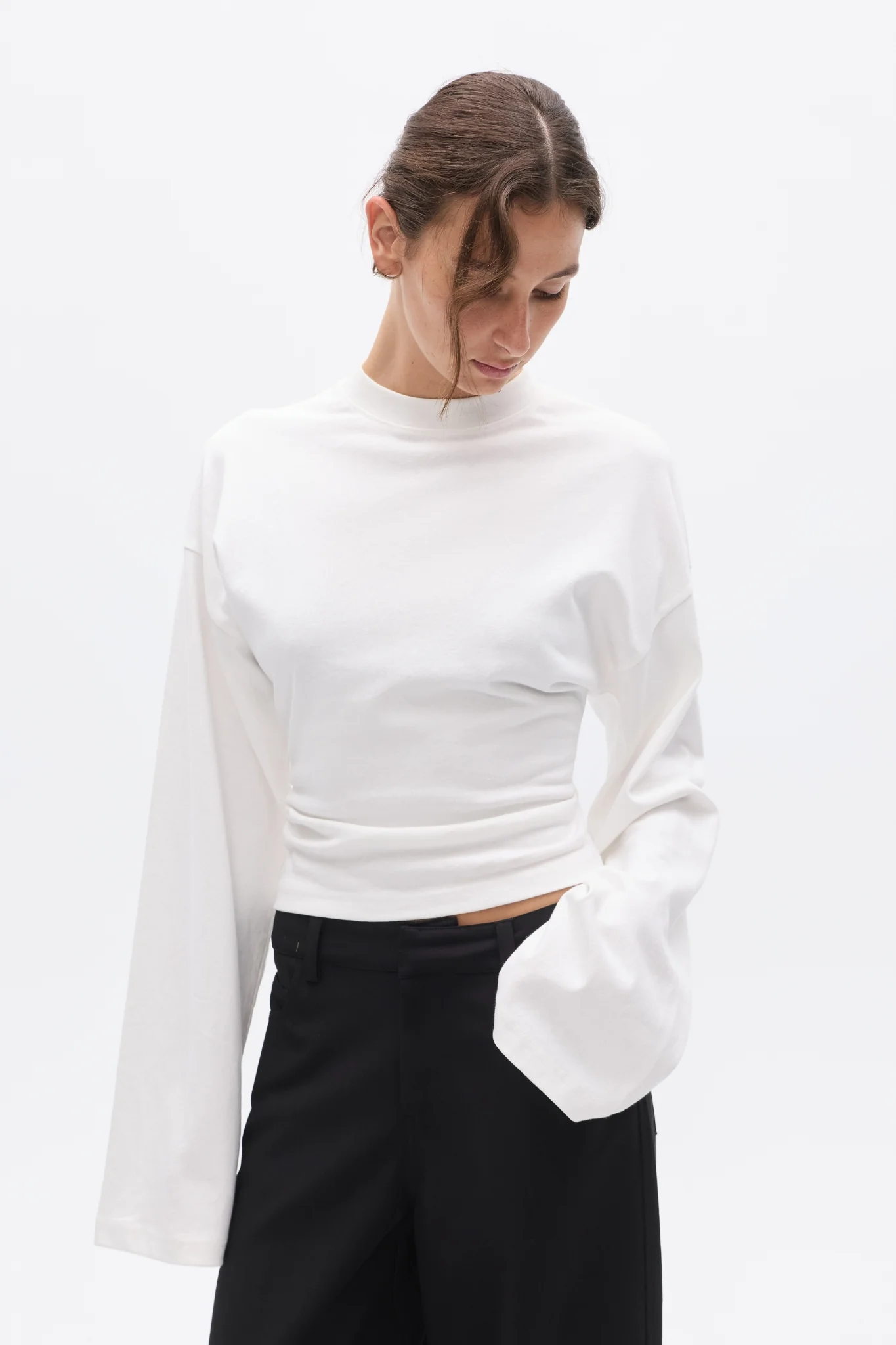 LEX LONG SLEEVE T-SHIRT - WHITE - Image 2