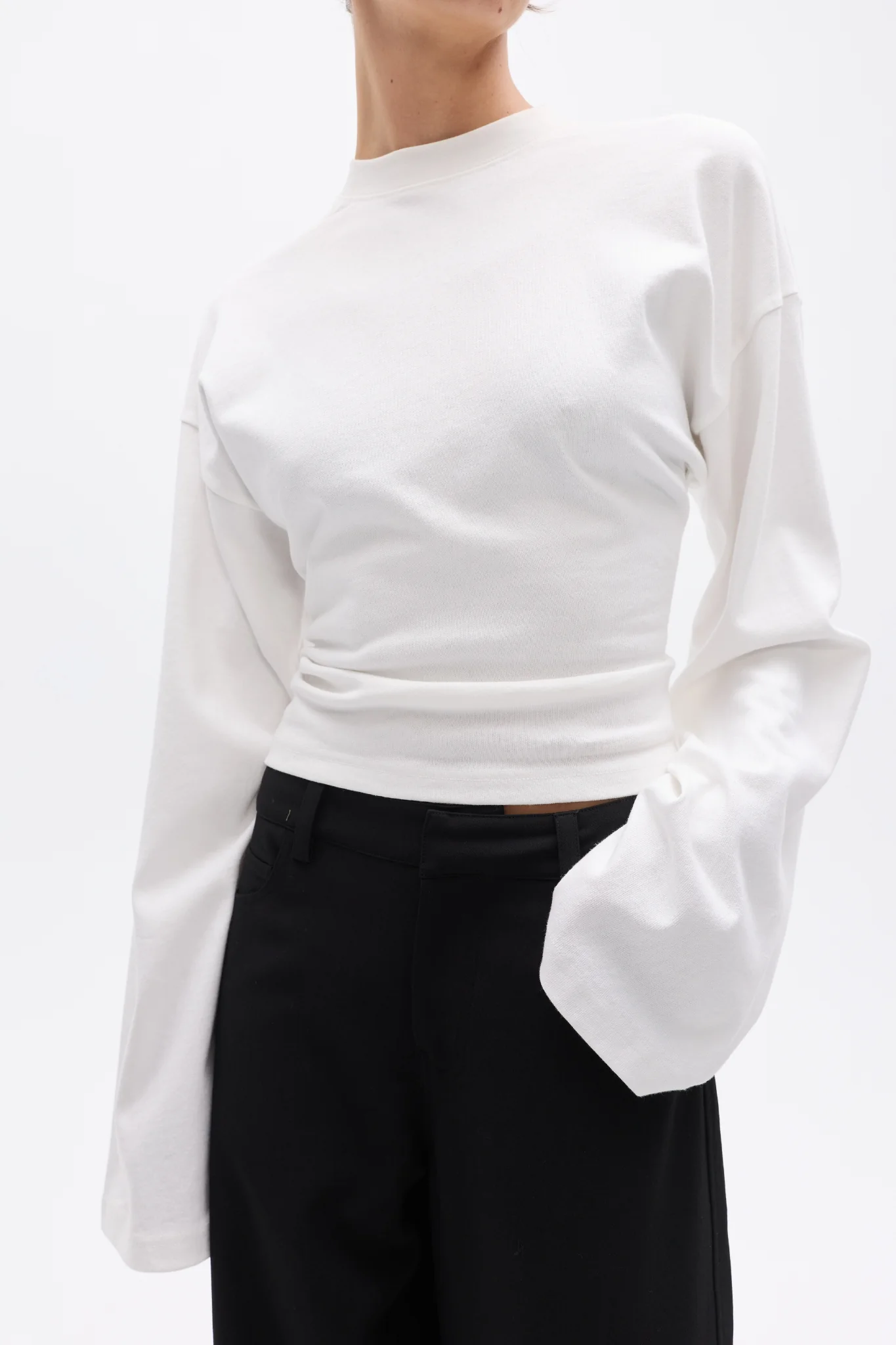 LEX LONG SLEEVE T-SHIRT - WHITE - Image 3