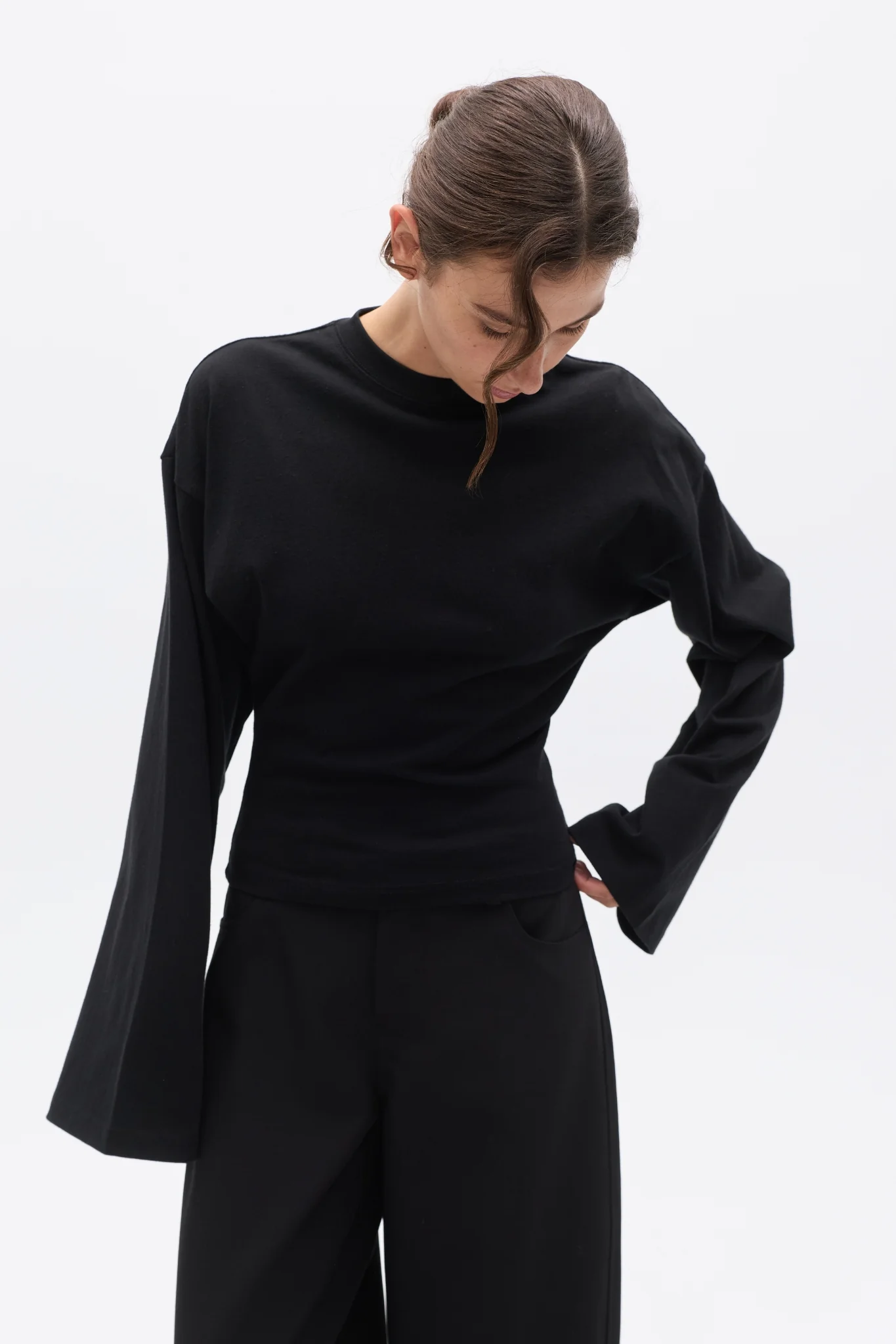 LEX LONG SLEEVE T-SHIRT - BLACK - Image 2