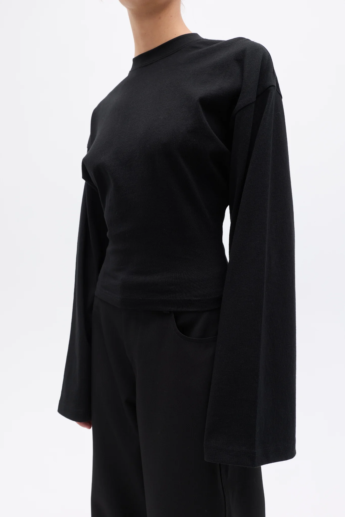 LEX LONG SLEEVE T-SHIRT - BLACK - Image 3
