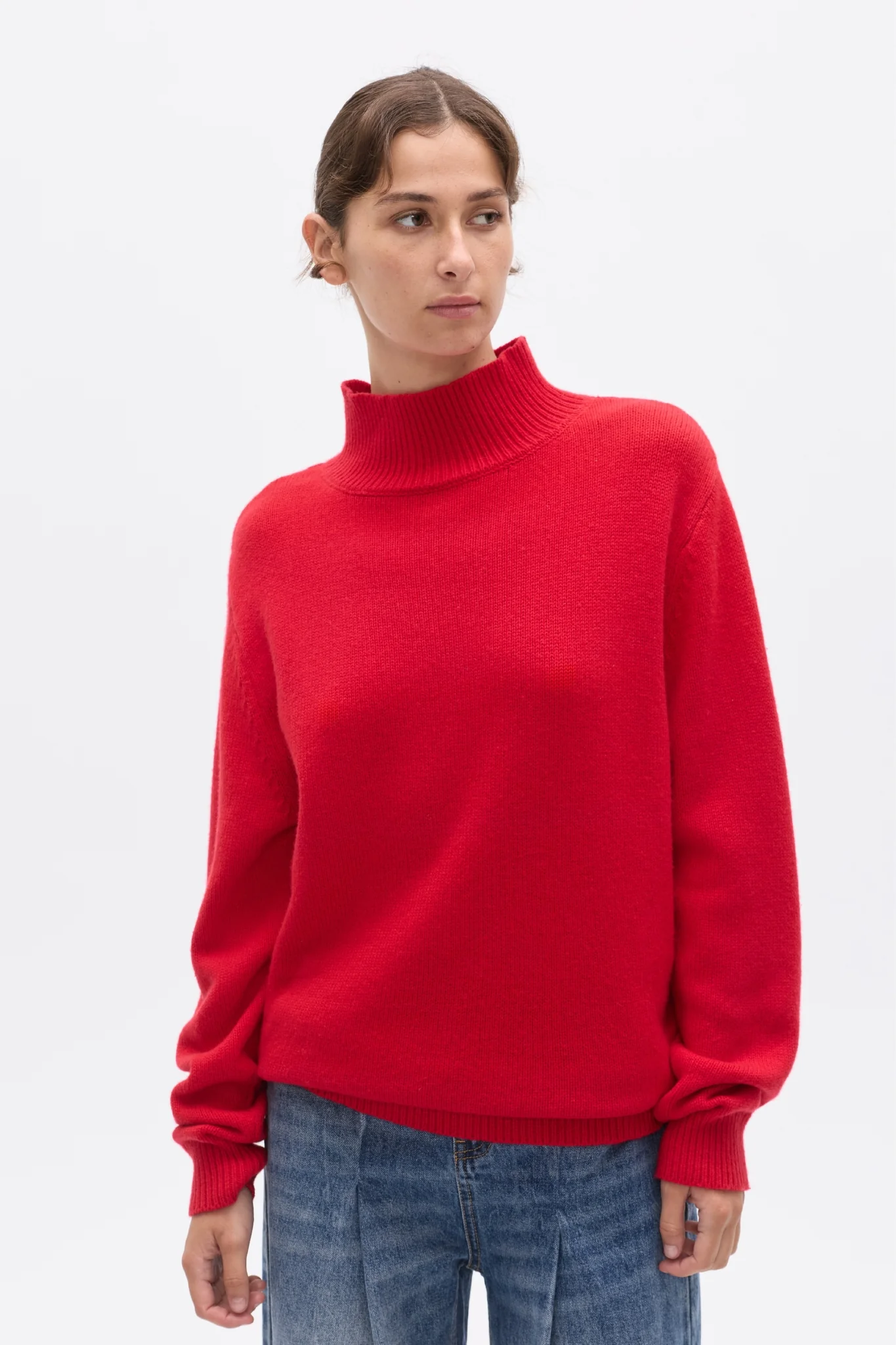 LOTTIE KNIT TURTLENECK - RED - Image 2
