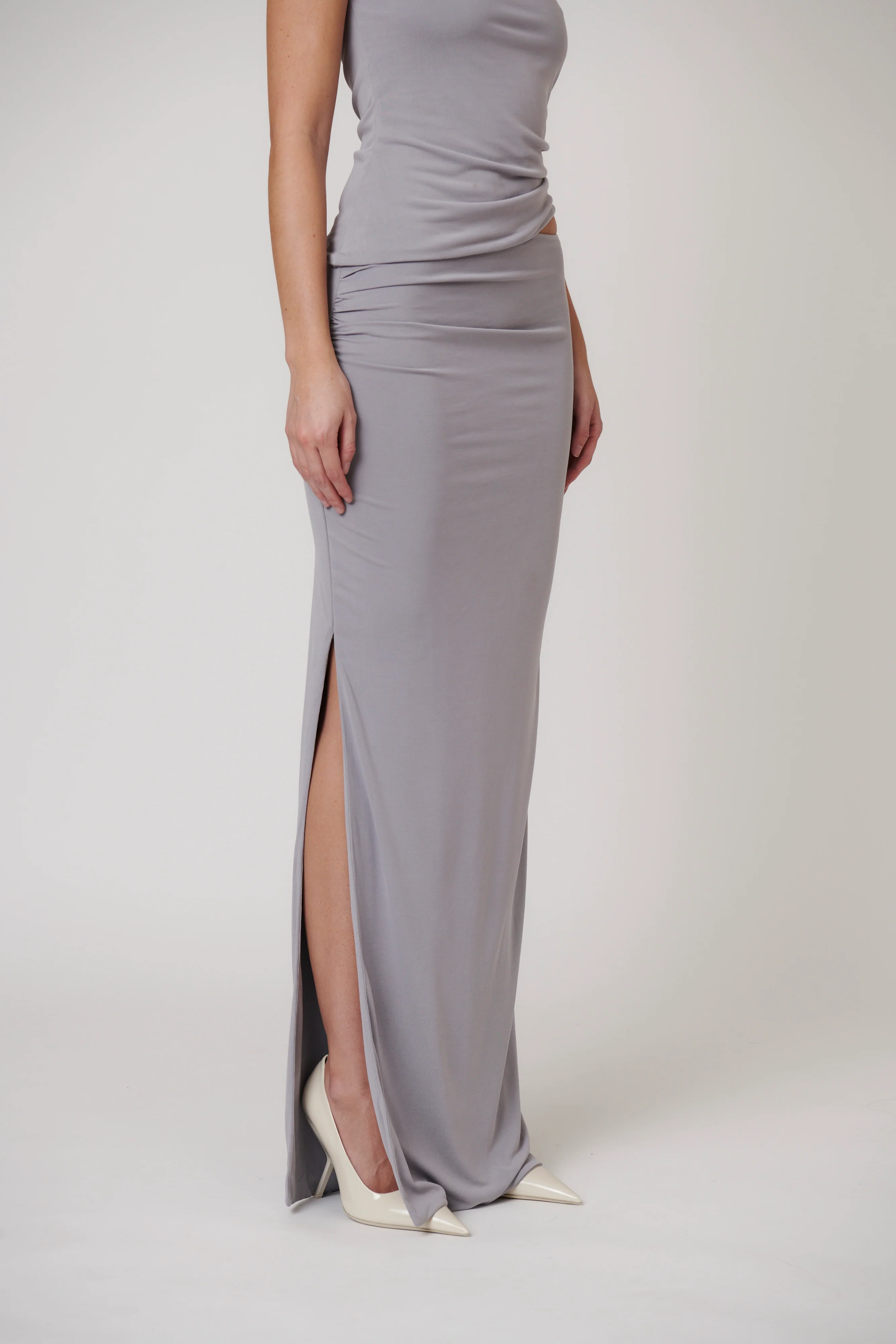 MAIA MAXI SKIRT - BLUE STEEL - Image 5