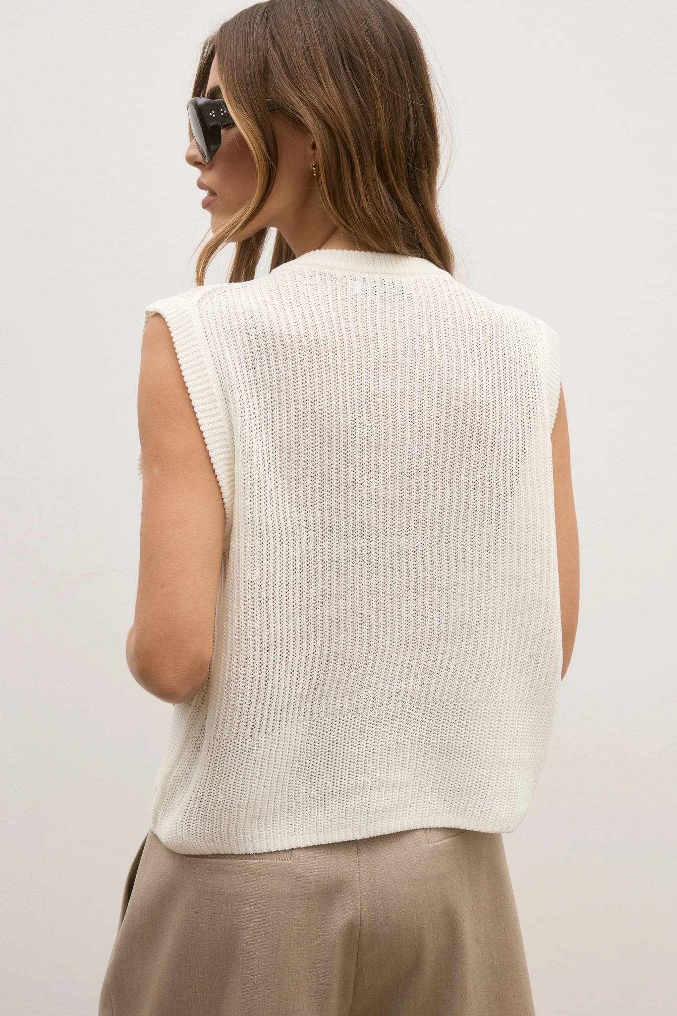 MARGO KNIT VEST - IVORY - Image 4