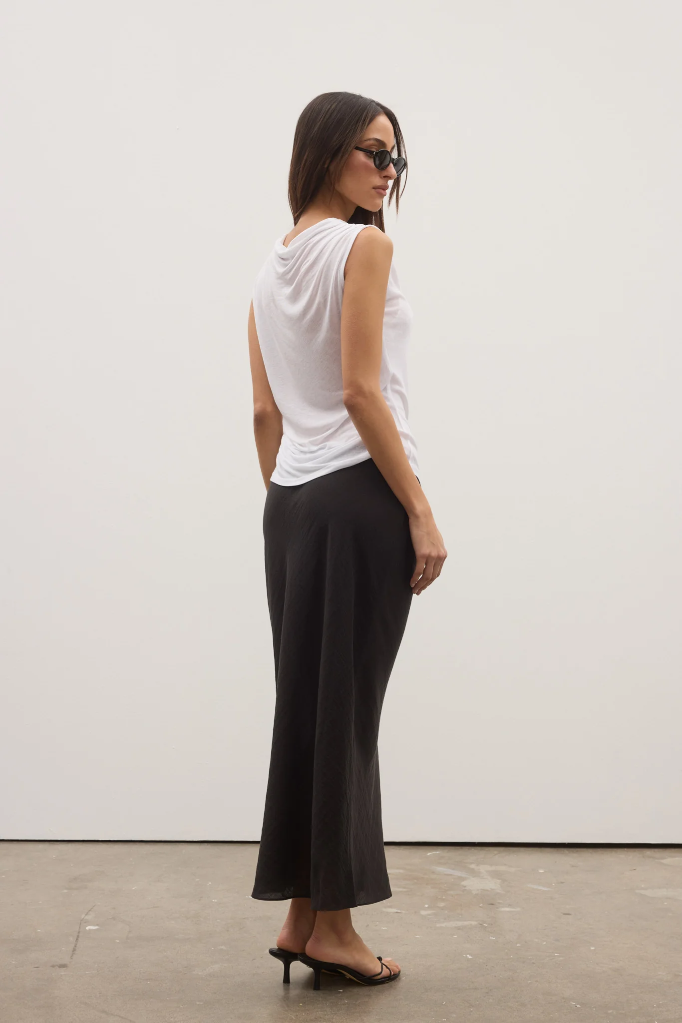 MARINA MIDI SKIRT- BLACK - Image 2