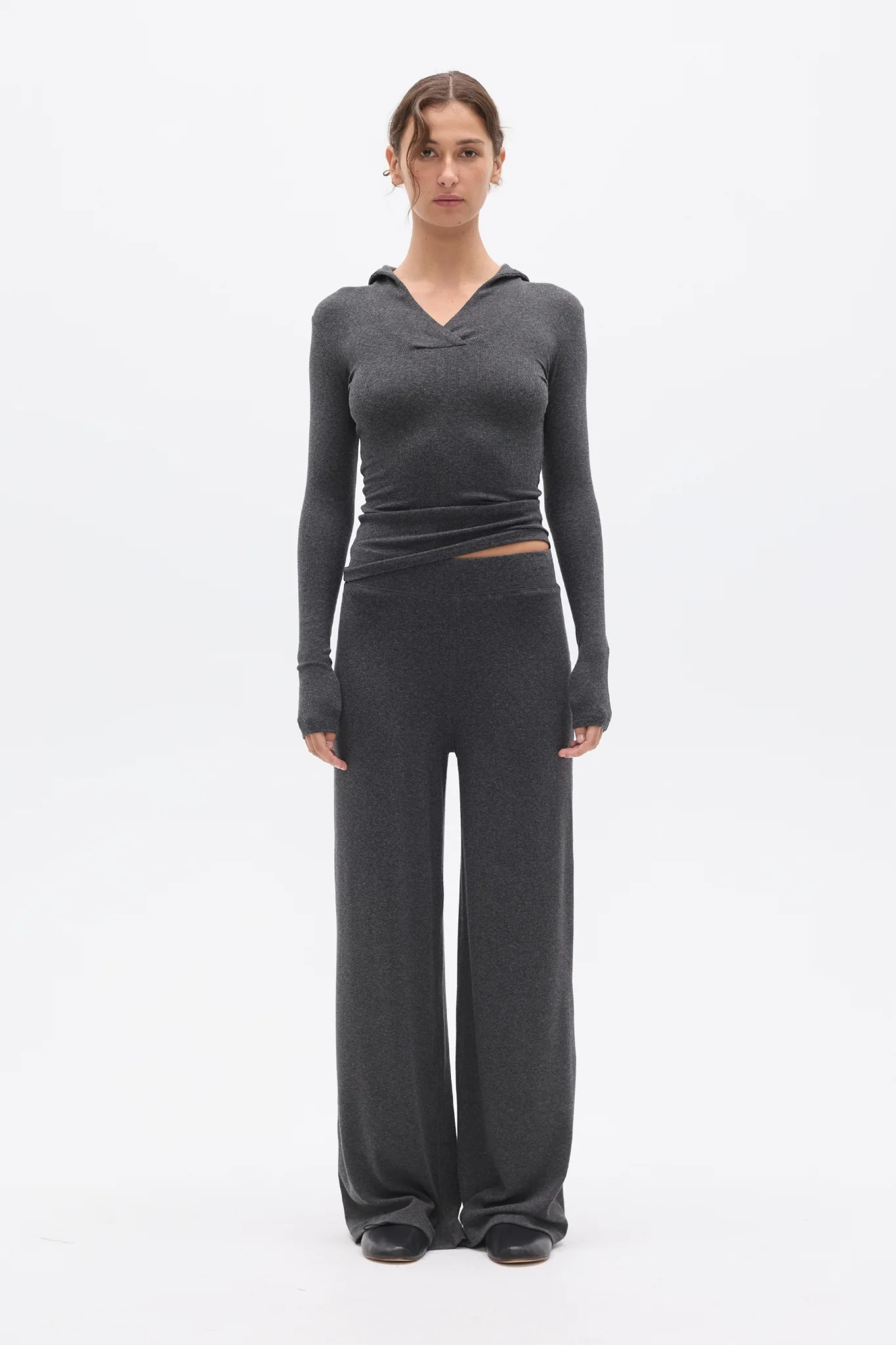 MEREDITH PANT - DARK HEATHER GREY