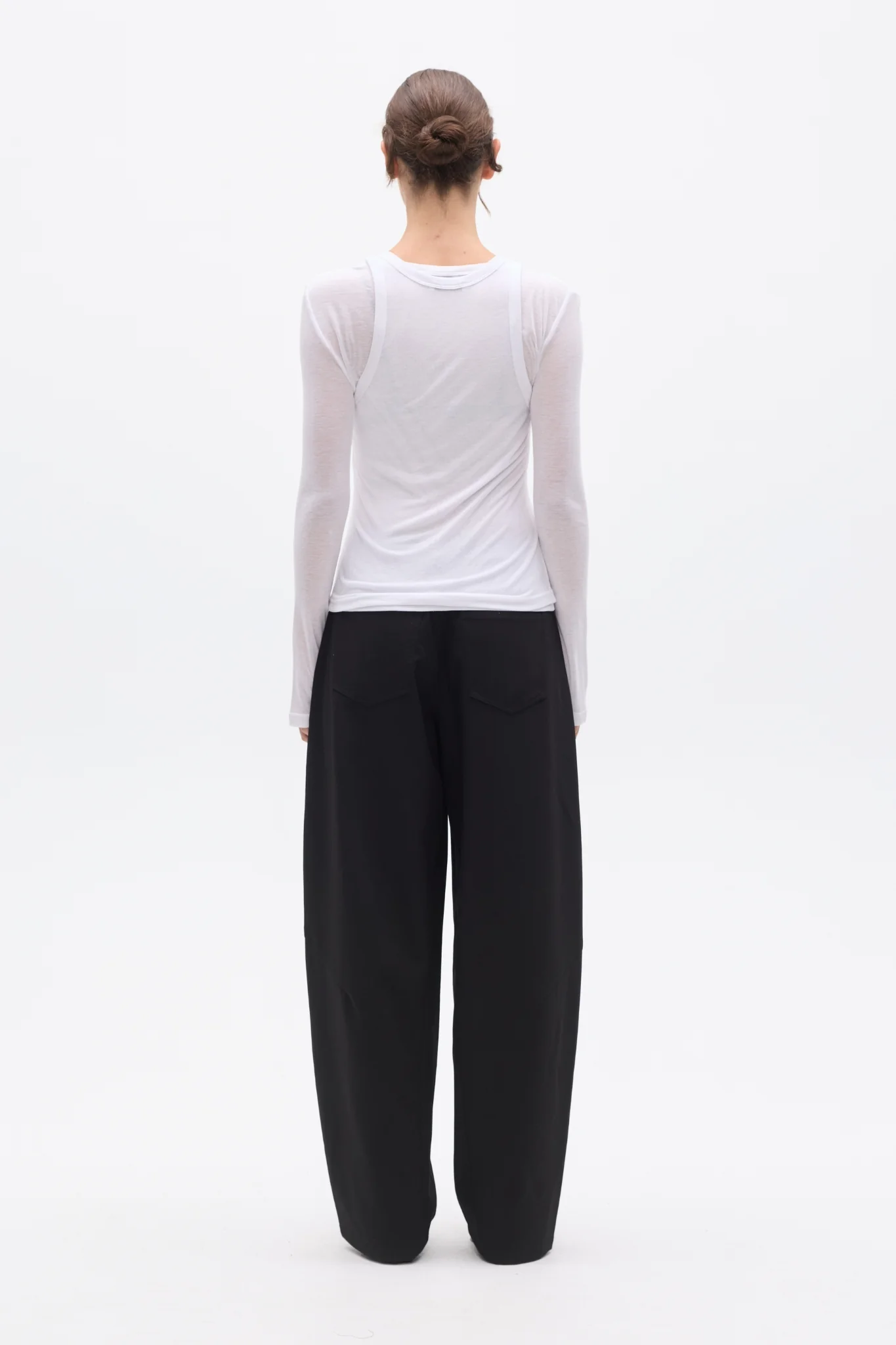 MIRA LONG SLEEVE TOP - WHITE - Image 4