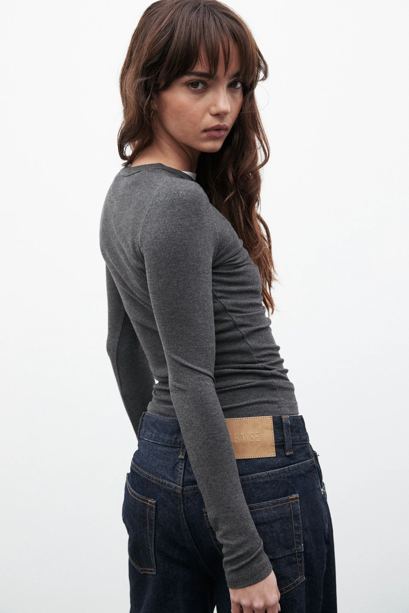 NYLA TOP - DARK HEATHER GREY - Image 5