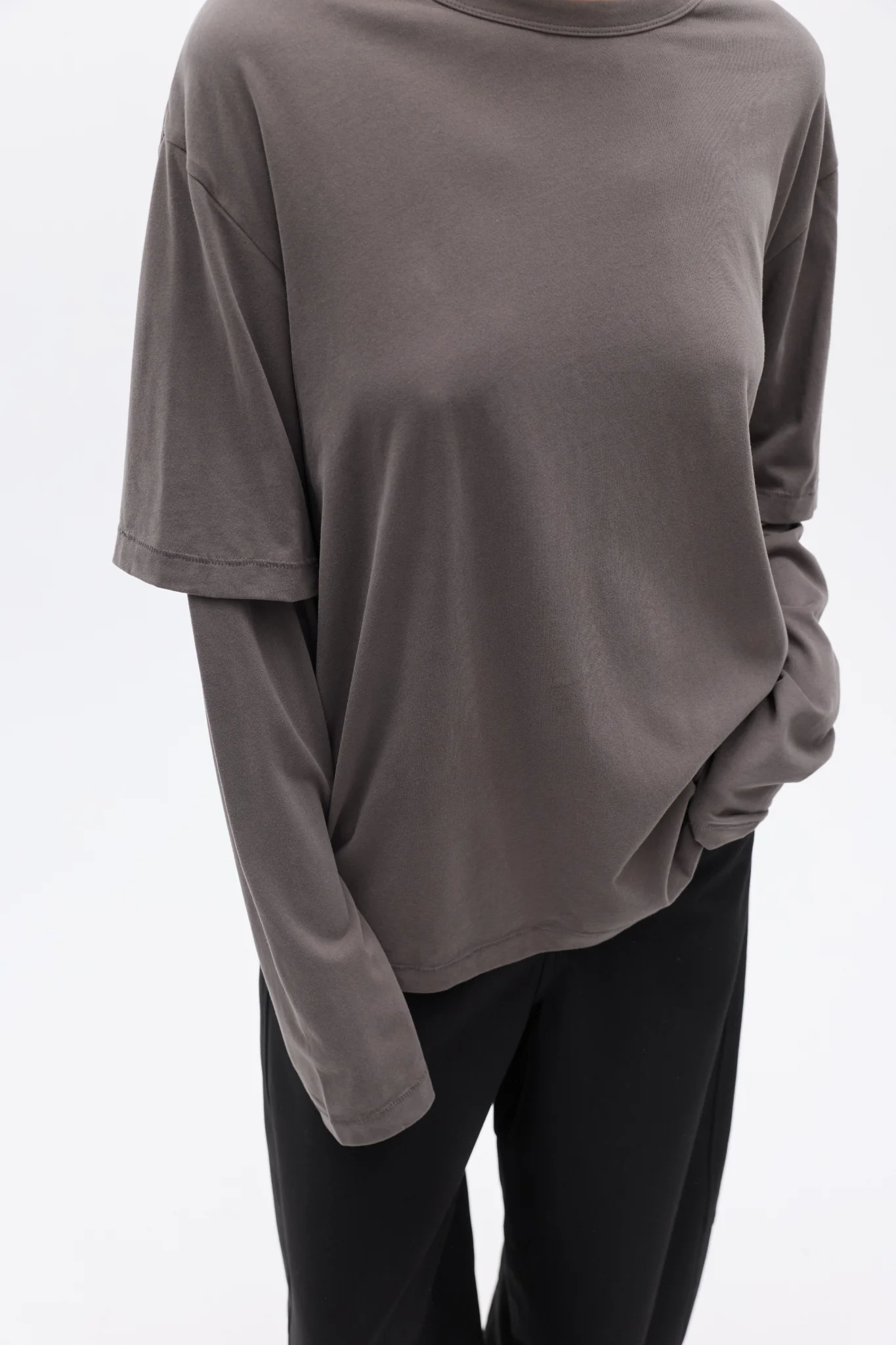 PAX LONG SLEEVE TEE - CHARCOAL - Image 2