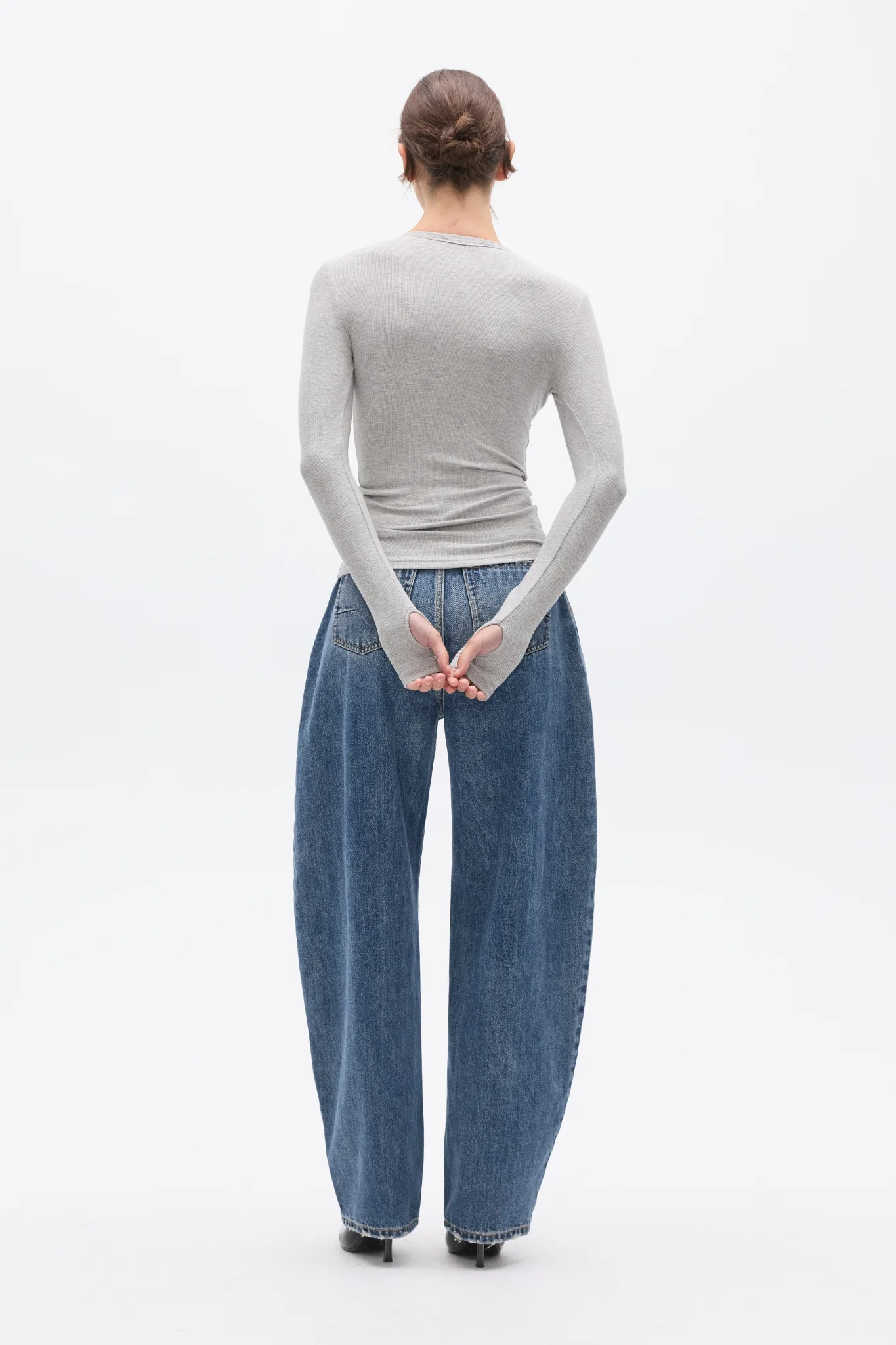 PIPER HENLEY TOP - GREY MARLE - Image 4