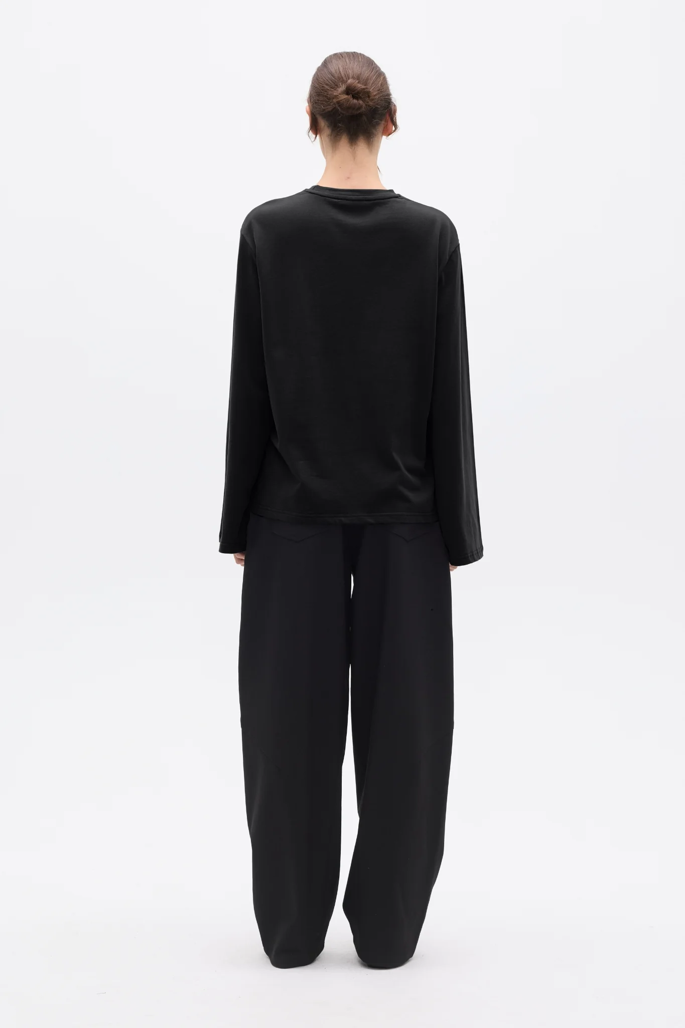 PRIYA LONG SLEEVE TOP - BLACK - Image 4