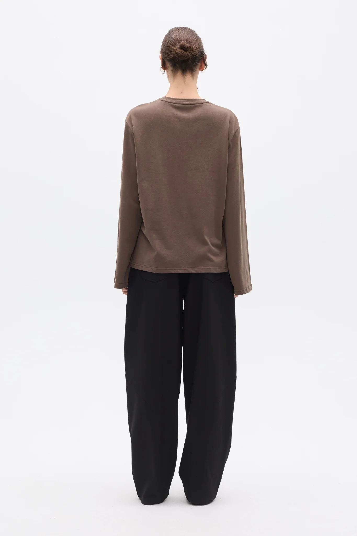PRIYA LONG SLEEVE TOP - BROWN - Image 4