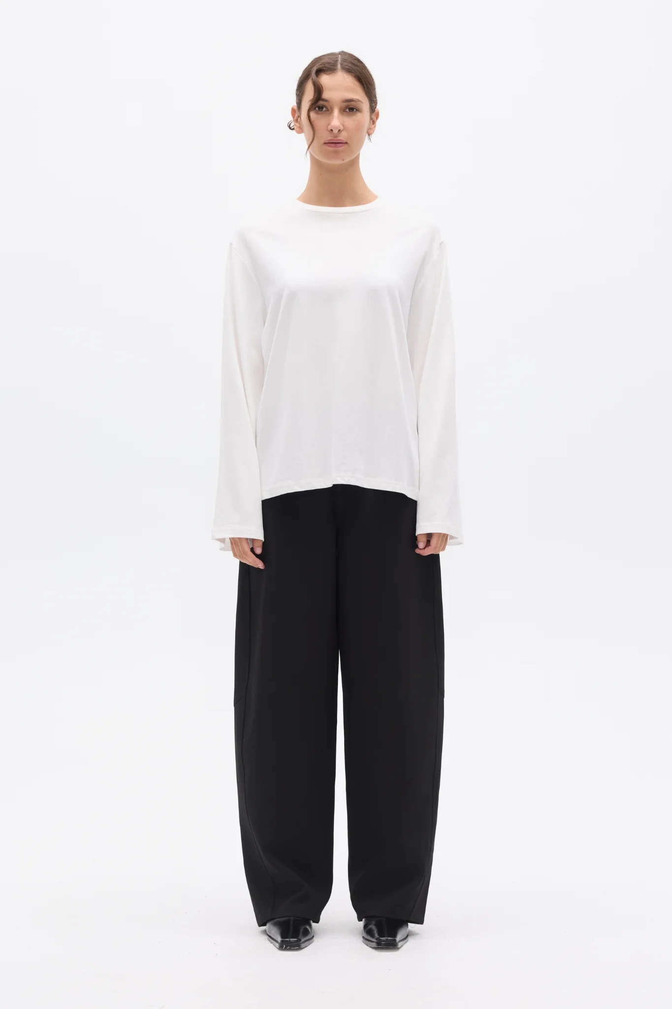 PRIYA LONG SLEEVE TOP - WHITE