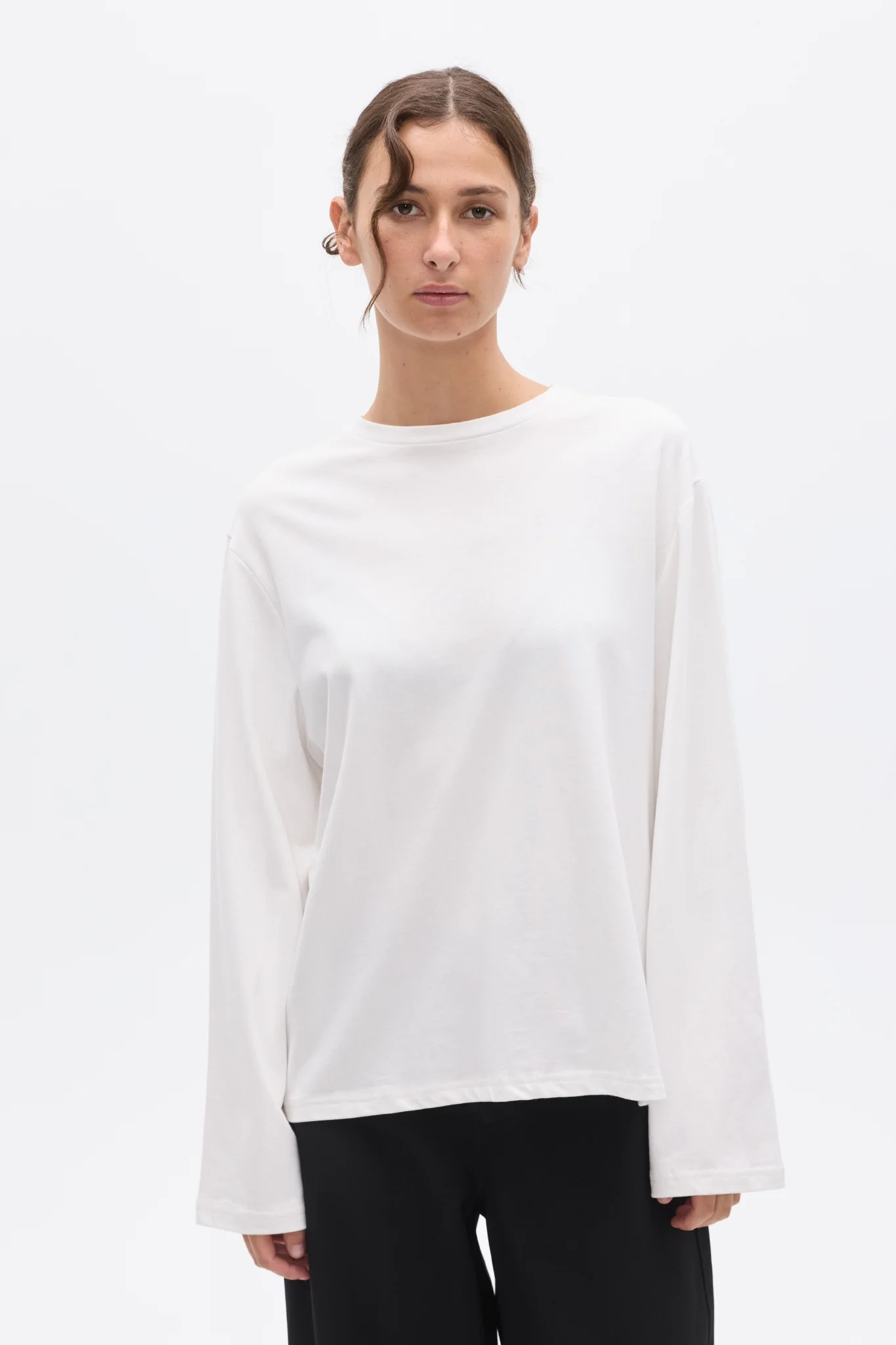 PRIYA LONG SLEEVE TOP - WHITE - Image 3