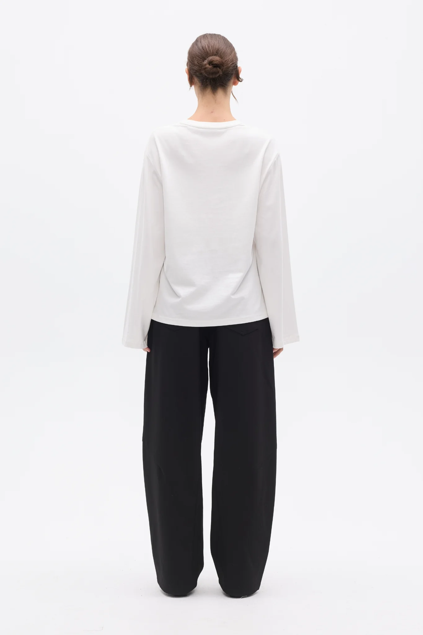 PRIYA LONG SLEEVE TOP - WHITE - Image 4