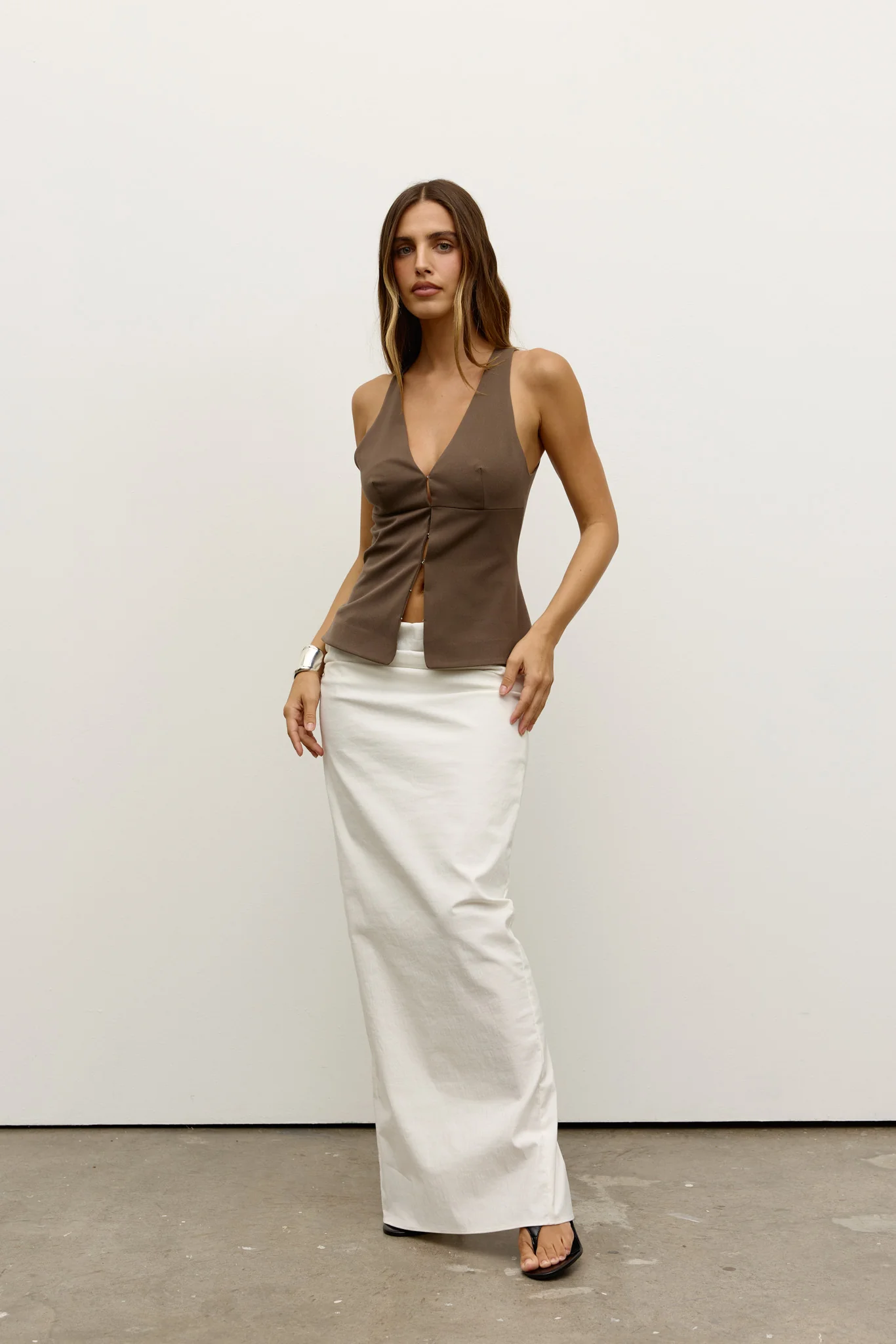 REEVE HALTER TOP - MINK - Image 3