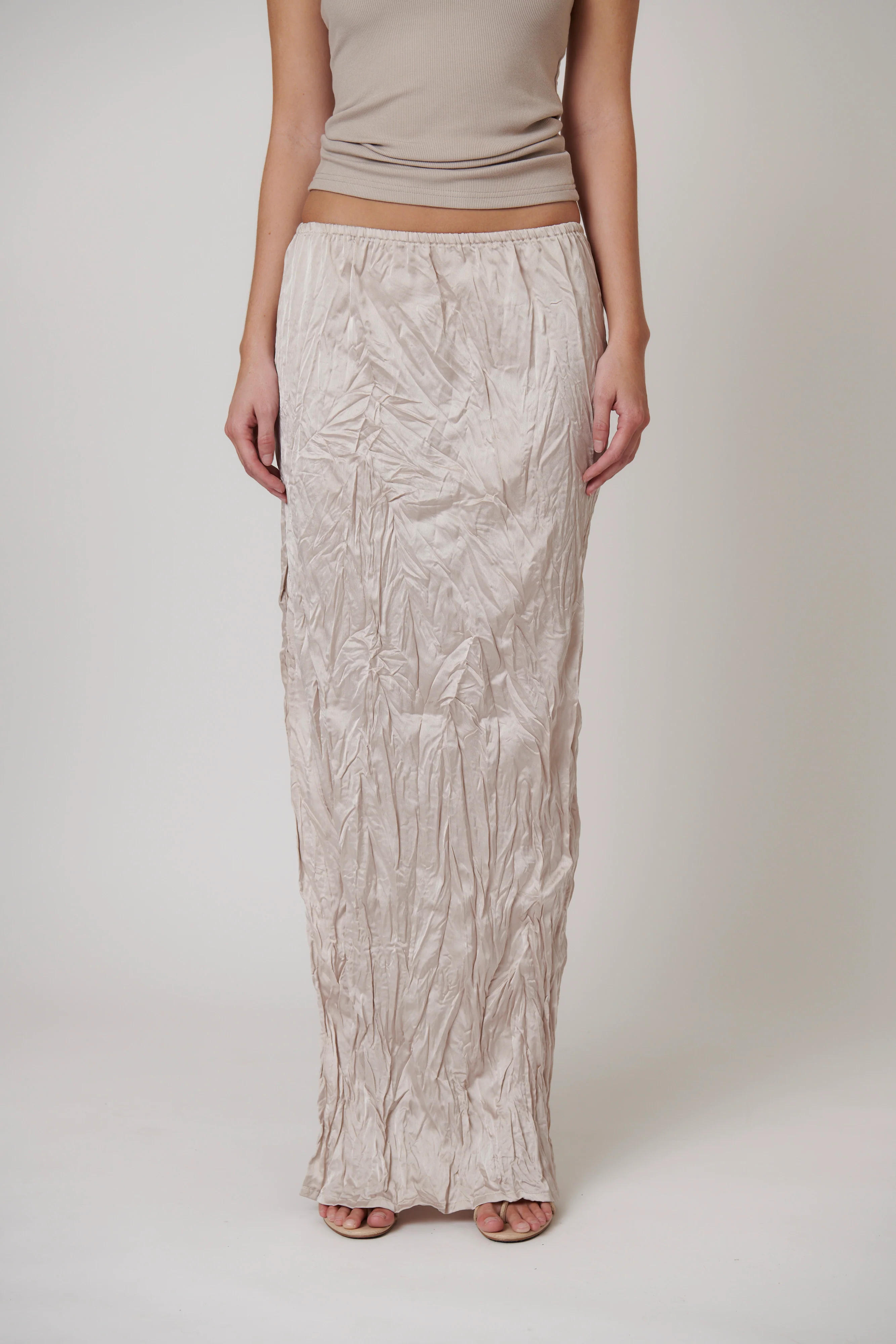 RIVER MAXI SKIRT - OYSTER - Image 4