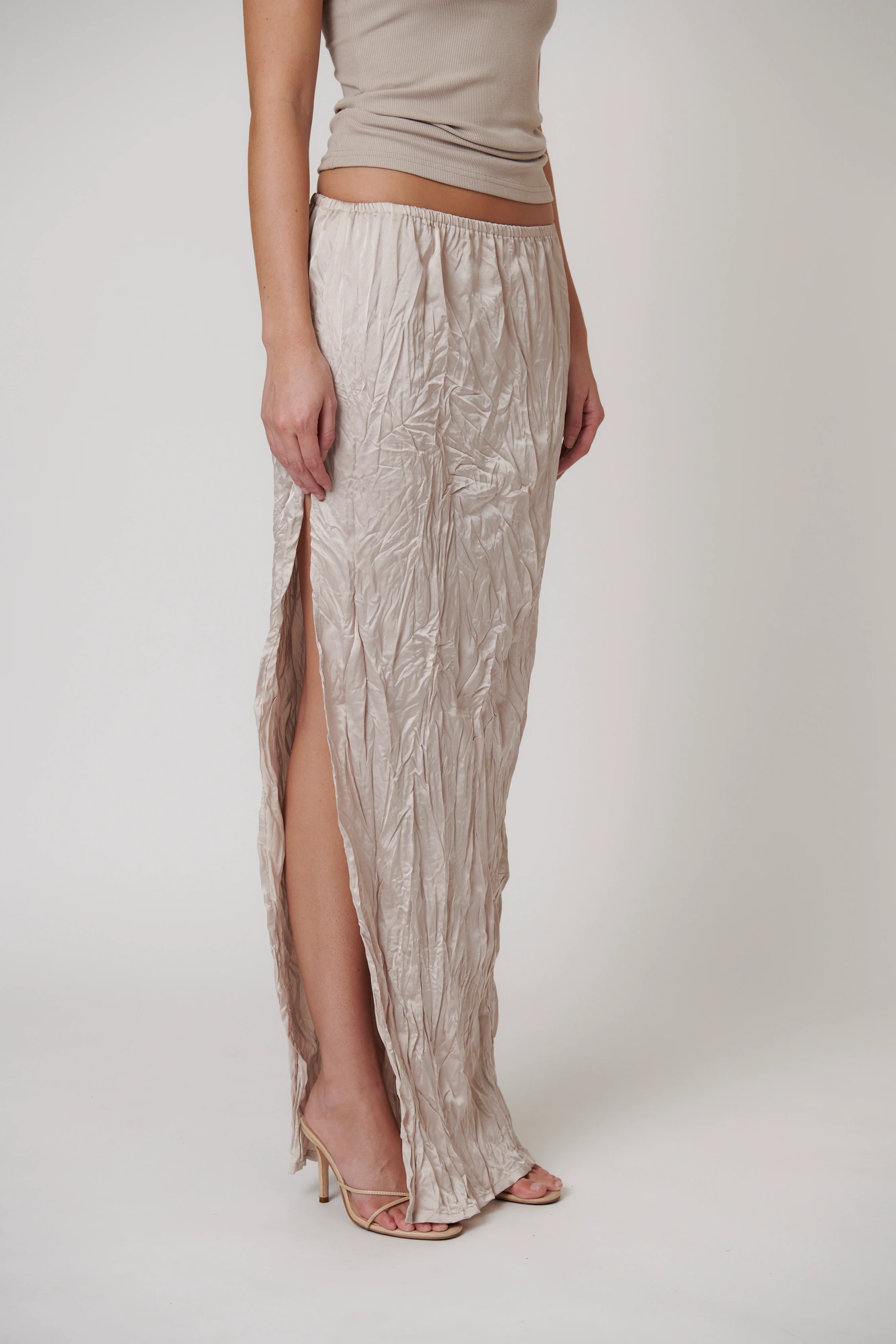 RIVER MAXI SKIRT - OYSTER - Image 5